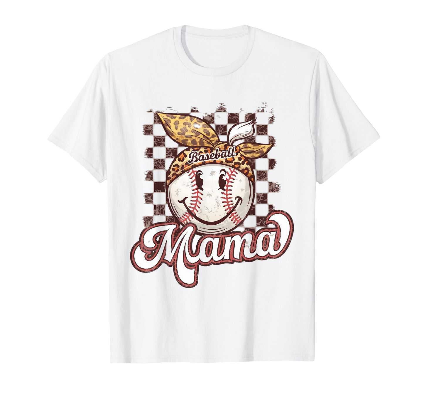Leopard American Baseball Mom Mama T-Shirt - Custom Art Print Unisex - T-Shirt, Sweatshirt, Hoodie