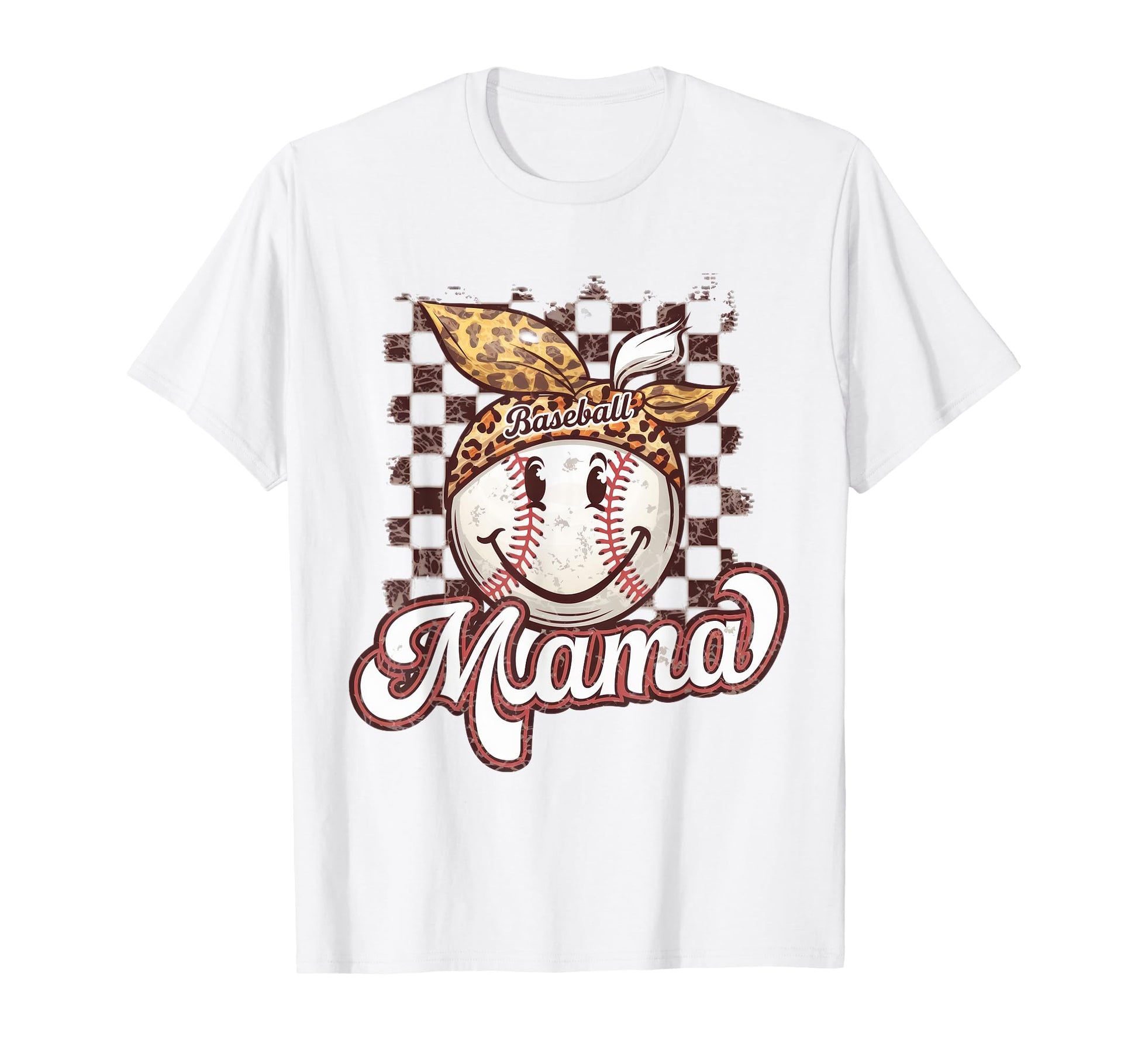 Leopard American Baseball Mom Mama T-Shirt - Custom Art Print Unisex - T-Shirt, Sweatshirt, Hoodie