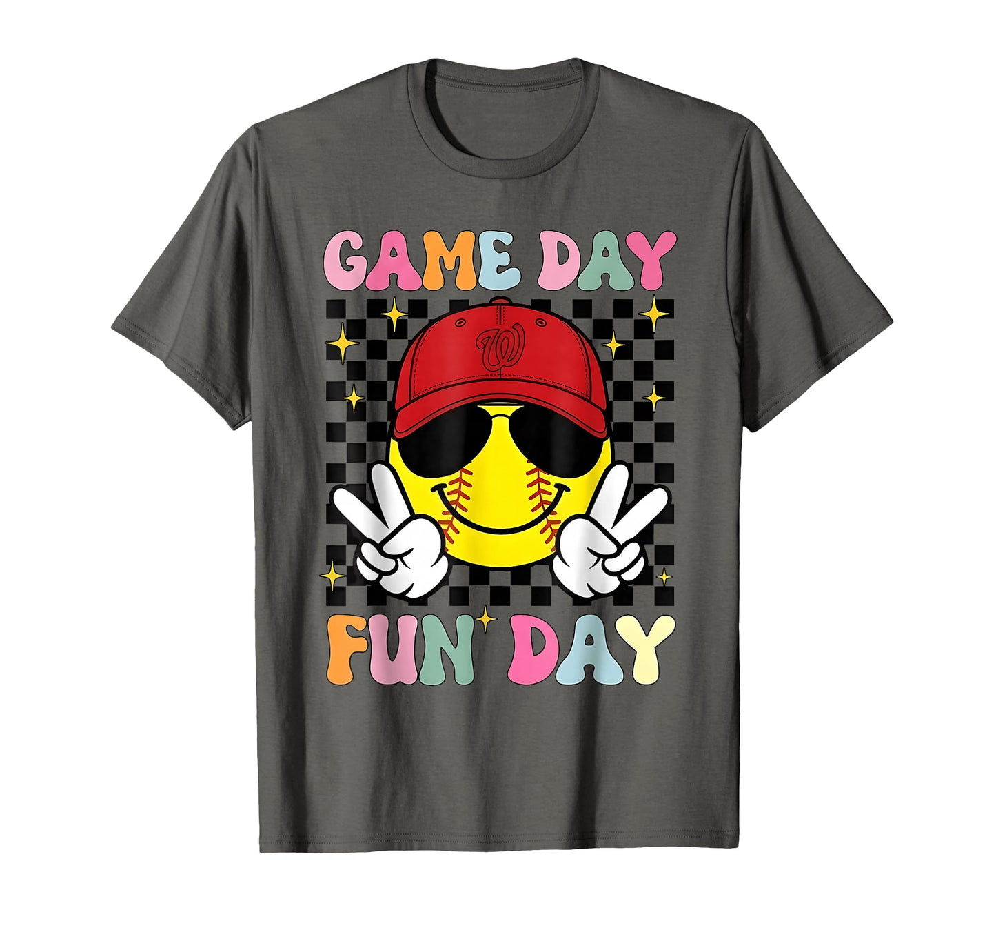 Game Day Vibes Coquette Baseball Face T-Shirt - Graphic Print for Adults - T-Shirt, Sweatshirt, Hoodie
