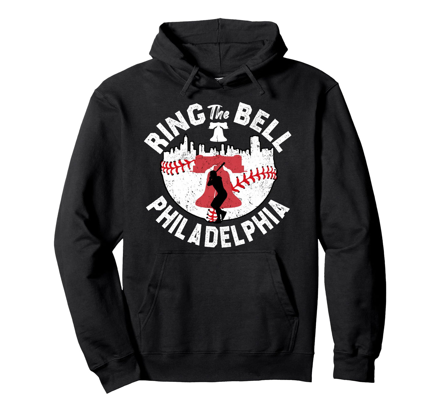 Ring Bell Baseball Hoodie - Fun Novelty Design Men Women - T-Shirt, Sweatshirt, Hoodie