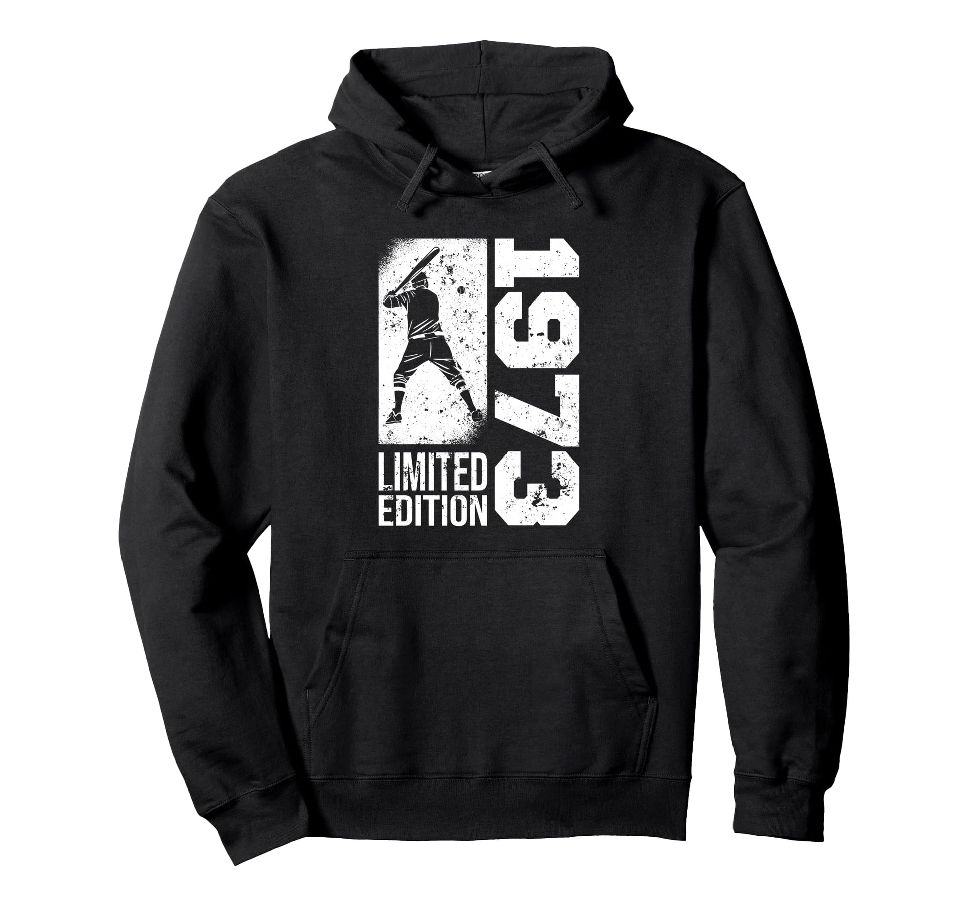 Baseball Player Born 1973 Birthday Hoodie - Fun Novelty Design for Adults - T-Shirt, Sweatshirt, Hoodie