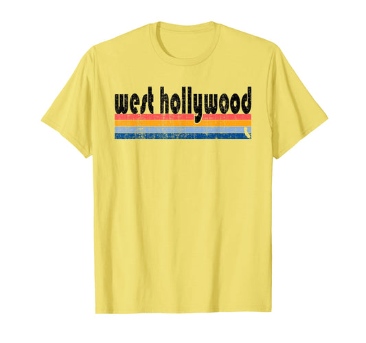 80S West Hollywood Ca T-Shirt - Streetwear Style Unisex - T-Shirt, Sweatshirt, Hoodie