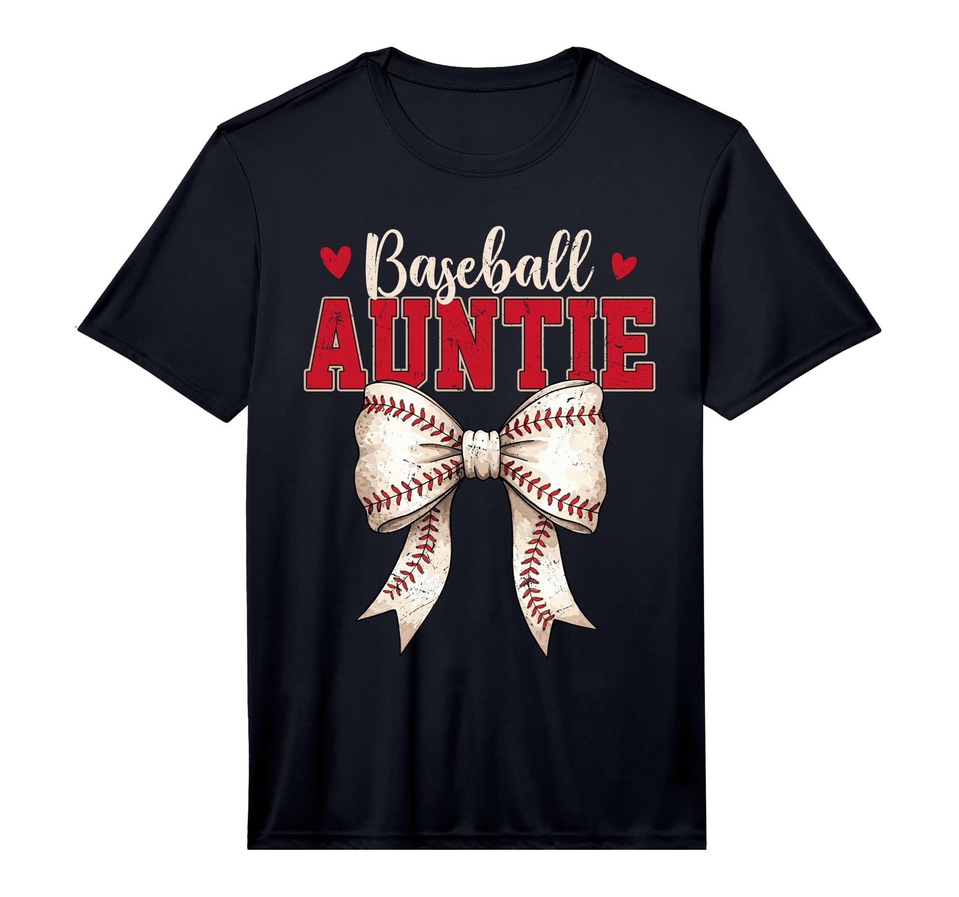Mens Baseball Auntie Coquette Bow Game T-Shirt - Fun Novelty Design Unisex - T-Shirt, Sweatshirt, Hoodie