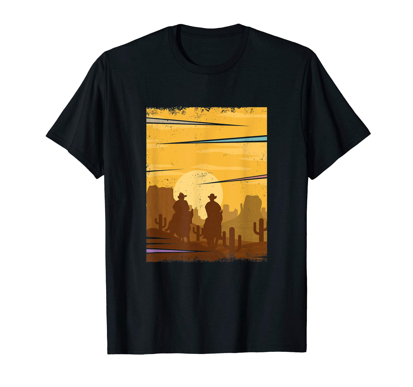 Saddle Western Cowboy Western T-Shirt - Fun Novelty Design for Adults - T-Shirt, Sweatshirt, Hoodie