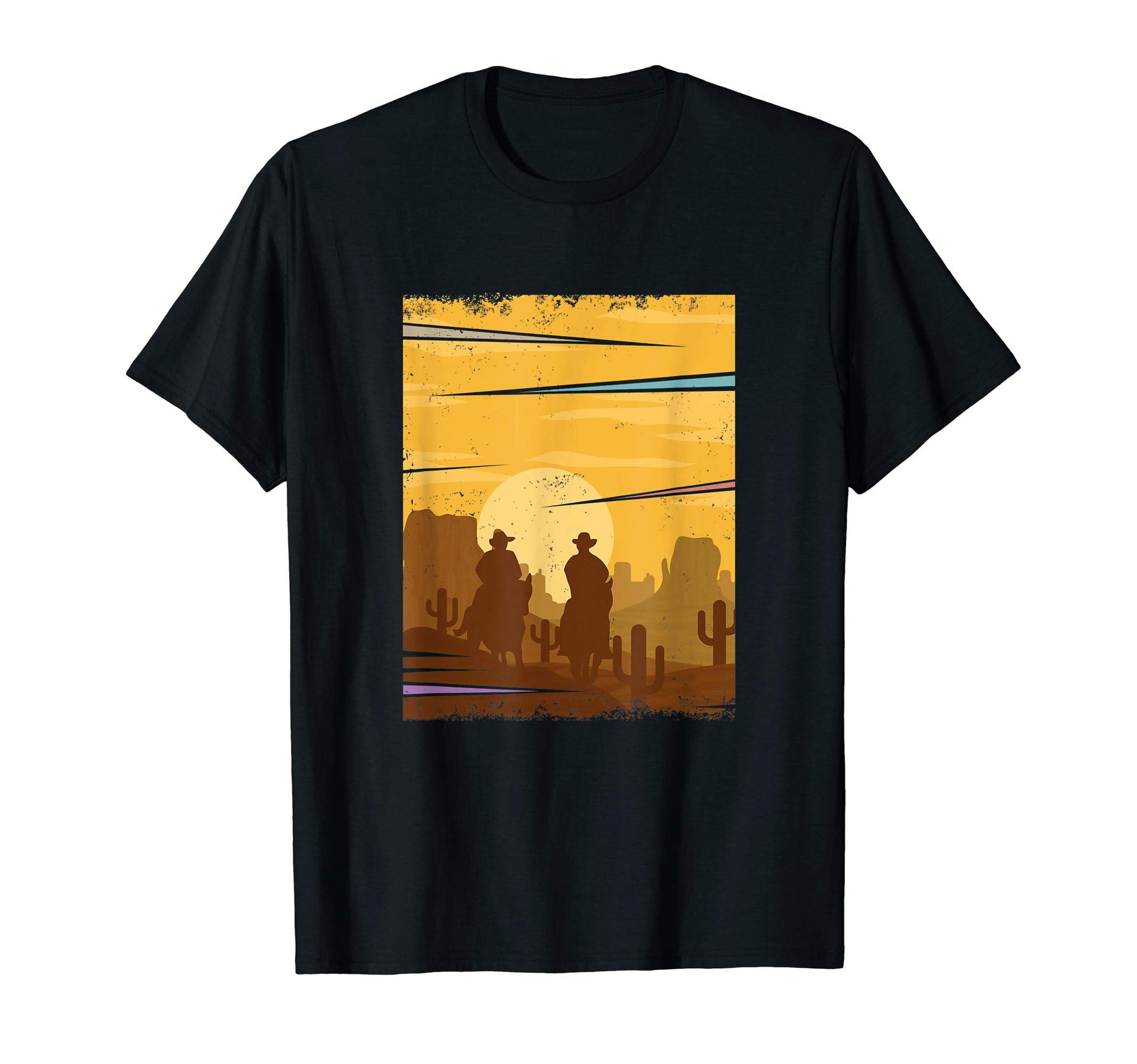 Saddle Western Cowboy Western T-Shirt - Fun Novelty Design for Adults - T-Shirt, Sweatshirt, Hoodie