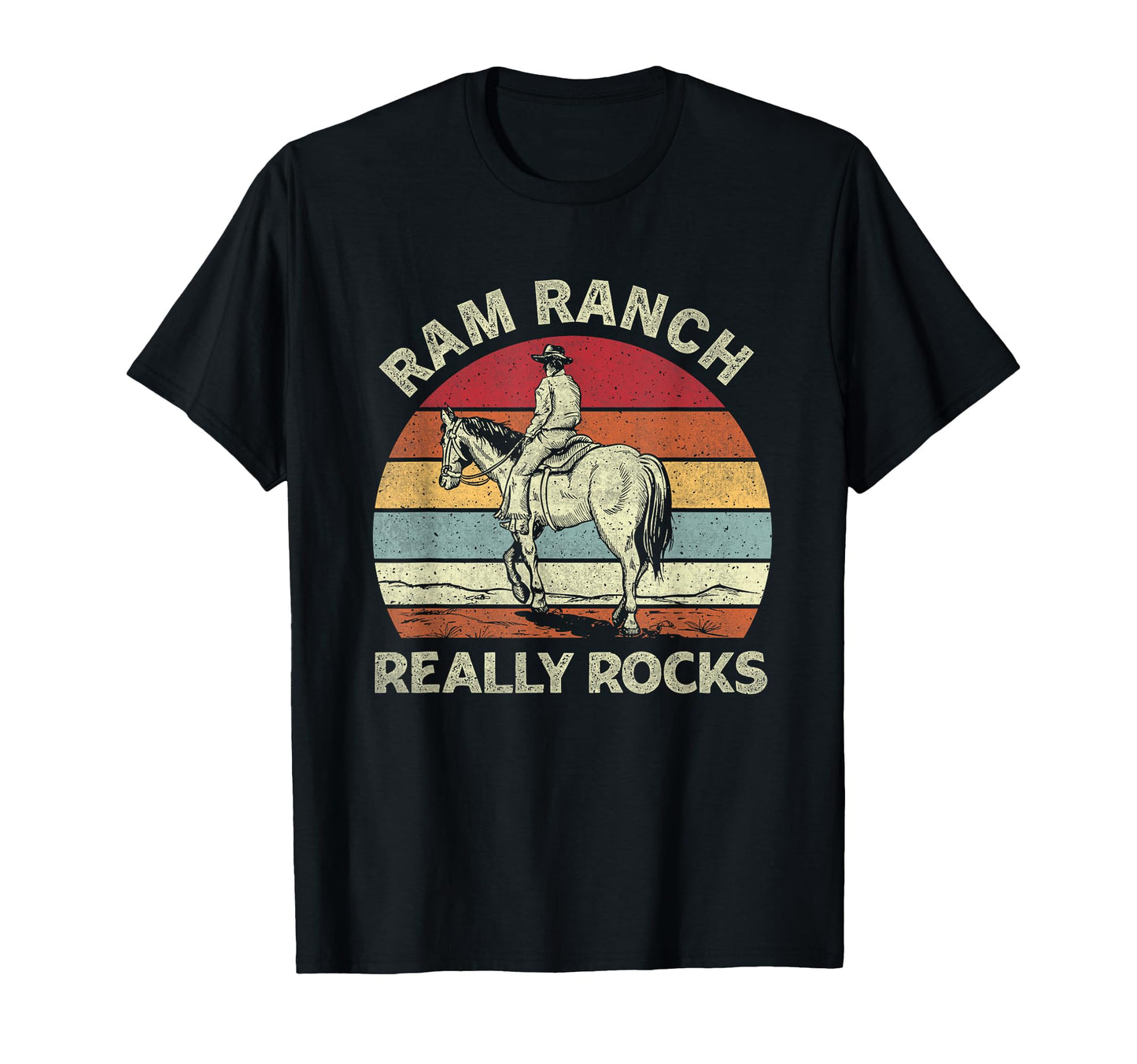 Ram Ranch Really Rock Western Rodeo T-Shirt - Custom Art Print for Adults - T-Shirt, Sweatshirt, Hoodie