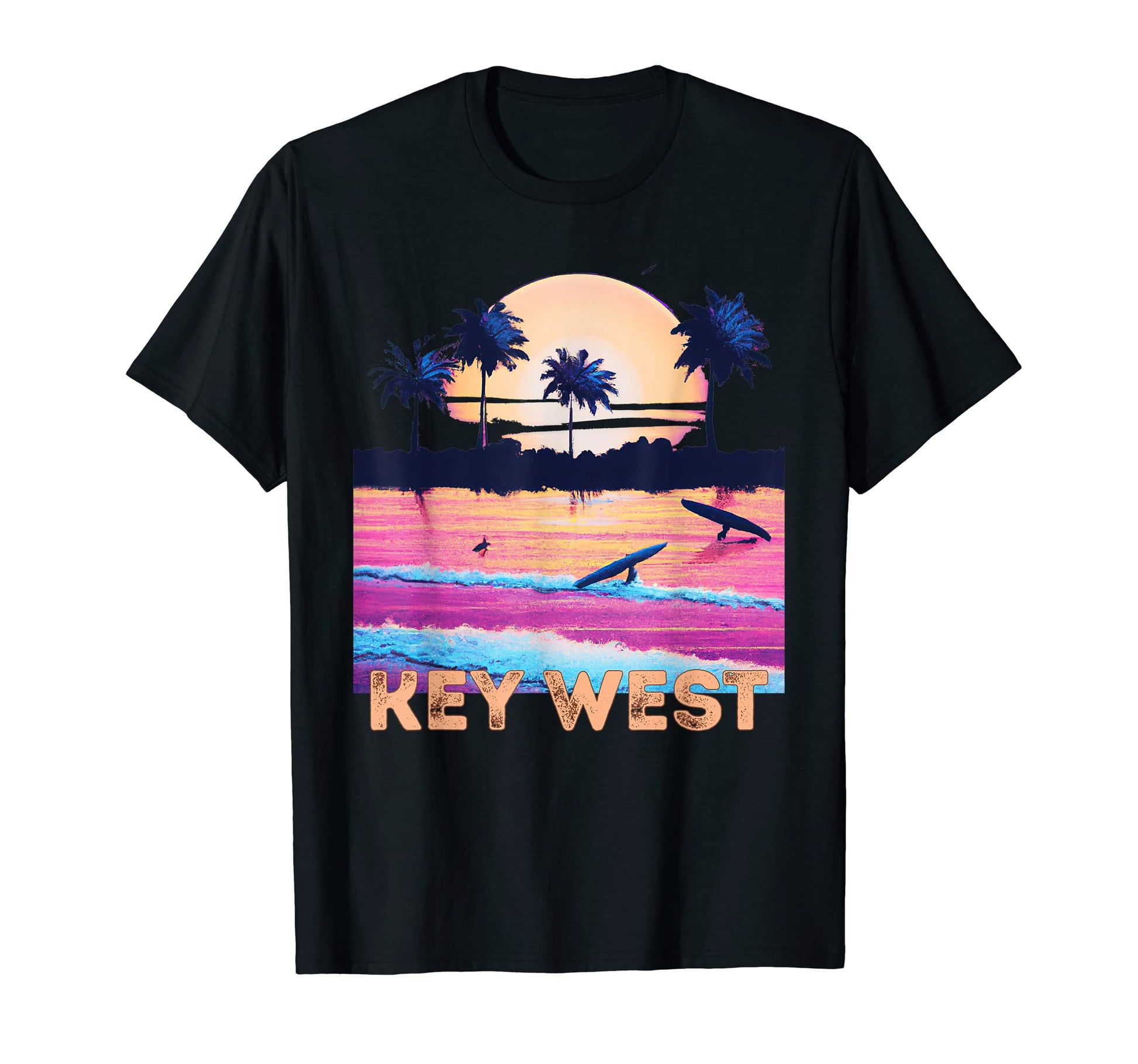 Key West Florida Souvenir Surf T-Shirt - Fun Novelty Design for Adults - T-Shirt, Sweatshirt, Hoodie
