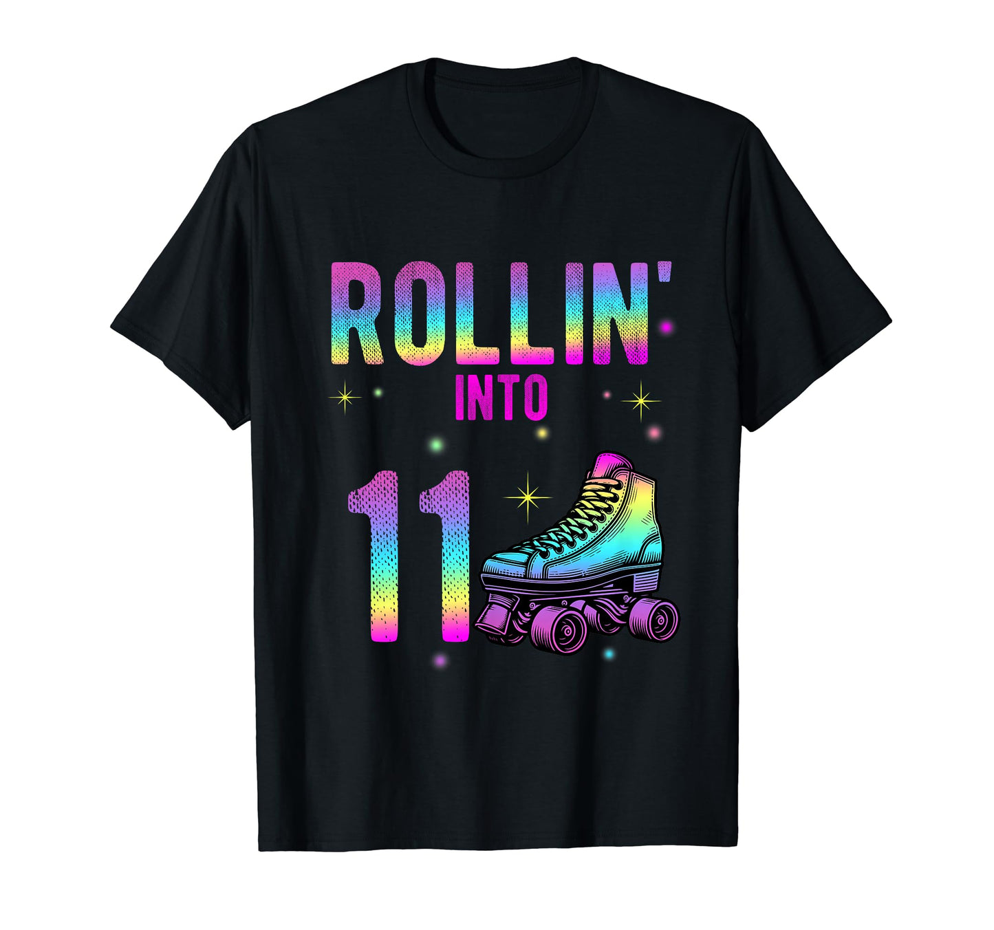 Rollin Into 11Th Birthday Roller Skate T-Shirt - Trendy Graphic Men Women - T-Shirt, Sweatshirt, Hoodie