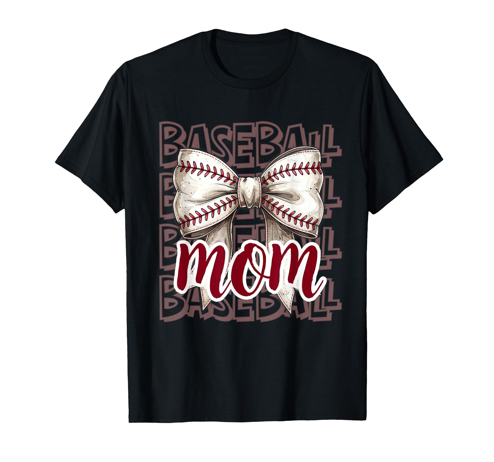Funny Baseball Bow Baseball Player Mom T-Shirt - Fun Novelty Design Unisex - T-Shirt, Sweatshirt, Hoodie