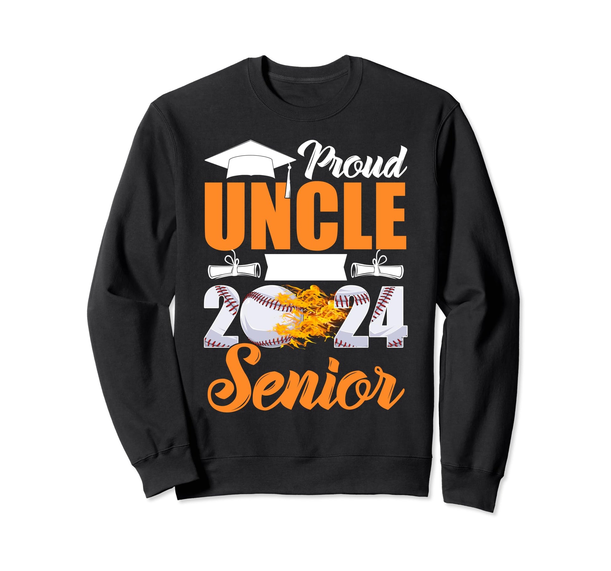 Funny Proud Uncle 2024 Senior Sweatshirt - Custom Art Print Unisex - T-Shirt, Sweatshirt, Hoodie