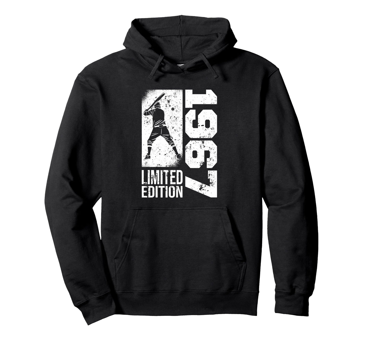 Baseball Player Born 1967 Birthday Hoodie - Fun Novelty Design for Adults - T-Shirt, Sweatshirt, Hoodie