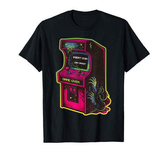 Arcade Cabinet Game Over T-Shirt - Unique Graphic Unisex - T-Shirt, Sweatshirt, Hoodie