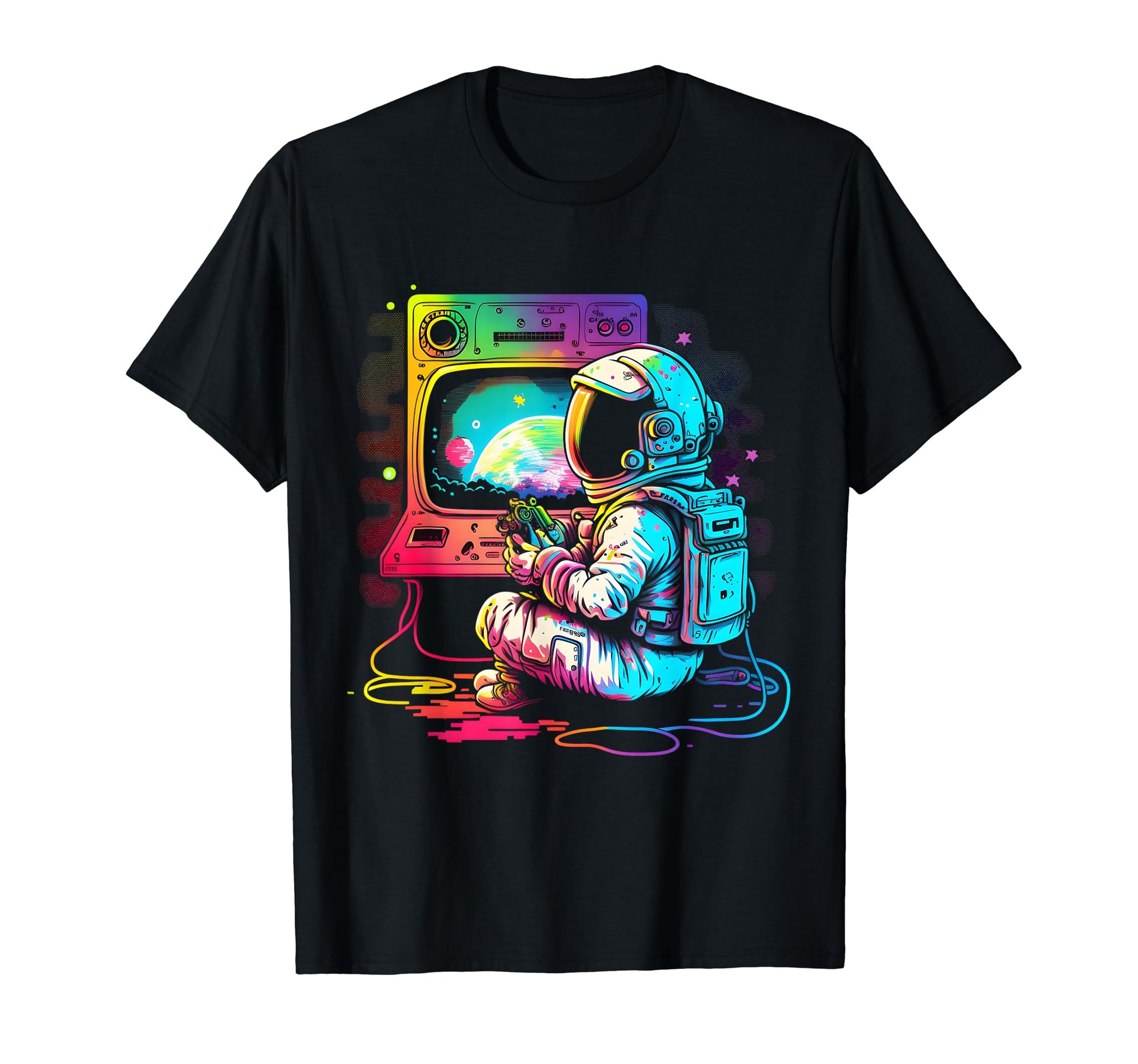 Arcade Planets Universe Gaming T-Shirt - Novelty Apparel for Adults - T-Shirt, Sweatshirt, Hoodie