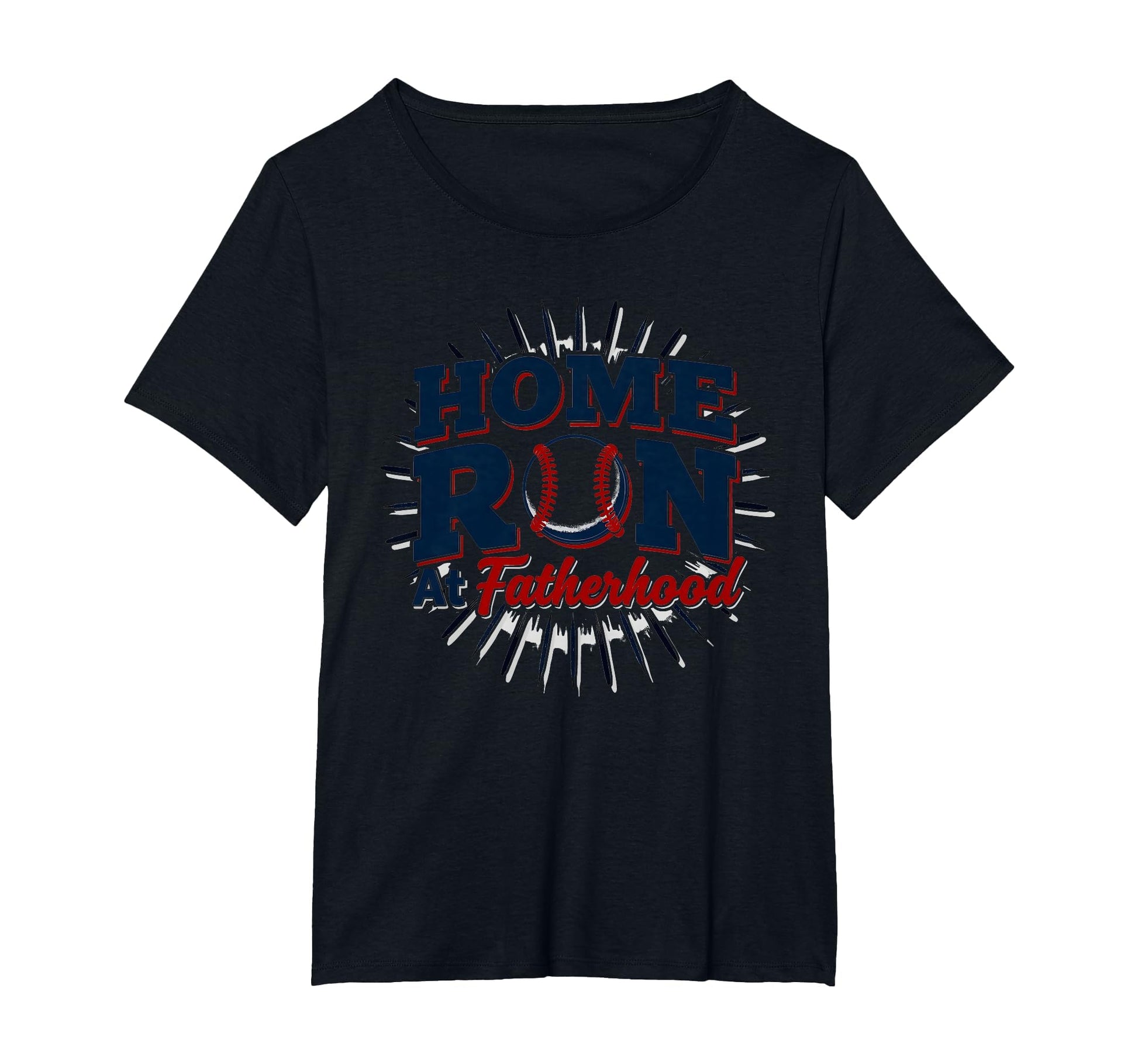 Baseball Dad Home Run Fatherhood Womens T-Shirt - Custom Art Print Unisex - T-Shirt, Sweatshirt, Hoodie