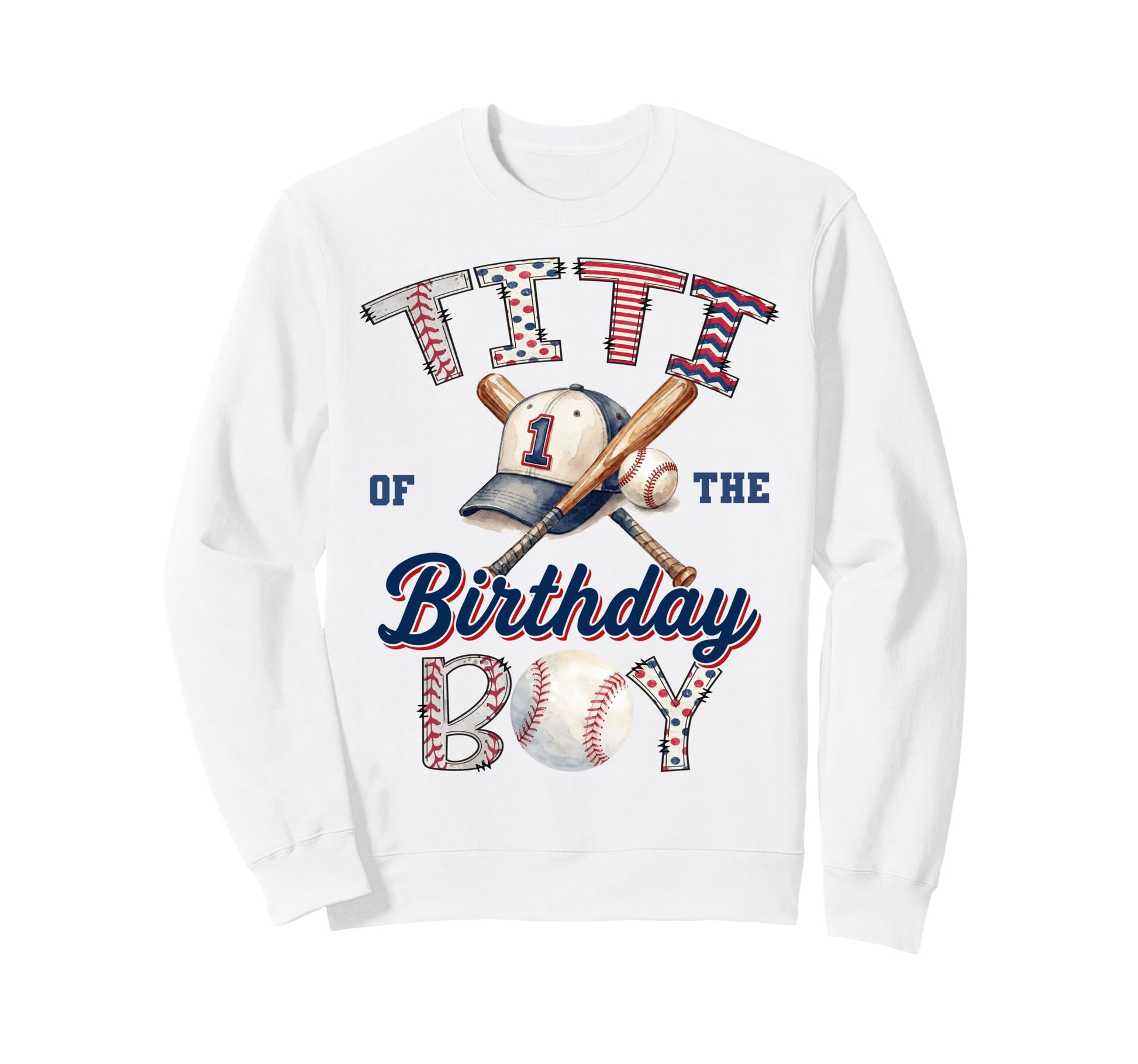 Titi Birthday Baseball Party Sweatshirt - Minimalist Print Men Women - T-Shirt, Sweatshirt, Hoodie