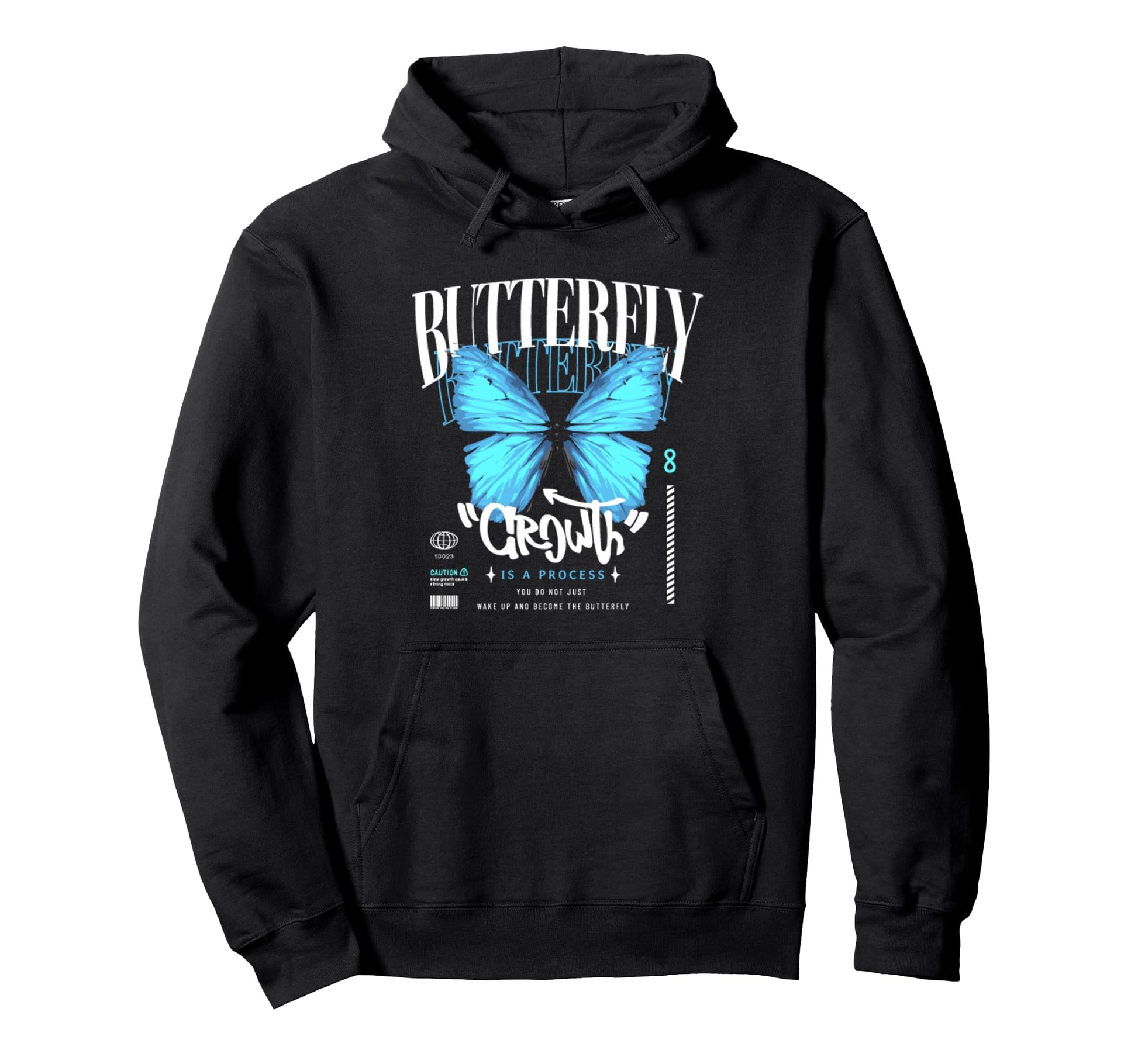 Butterfly Y2K Grunge Aesthetic Hoodie - Aesthetic Graphic Men Women - T-Shirt, Sweatshirt, Hoodie