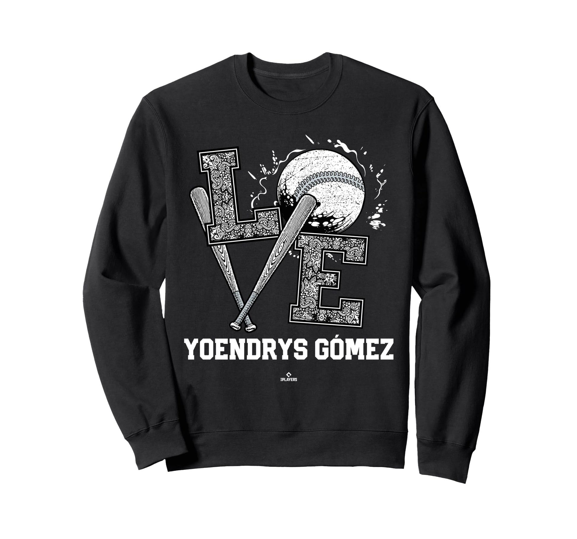 Distressed Baseball Love Yoendrys G Mez Sweatshirt - Graphic Print Unisex - T-Shirt, Sweatshirt, Hoodie