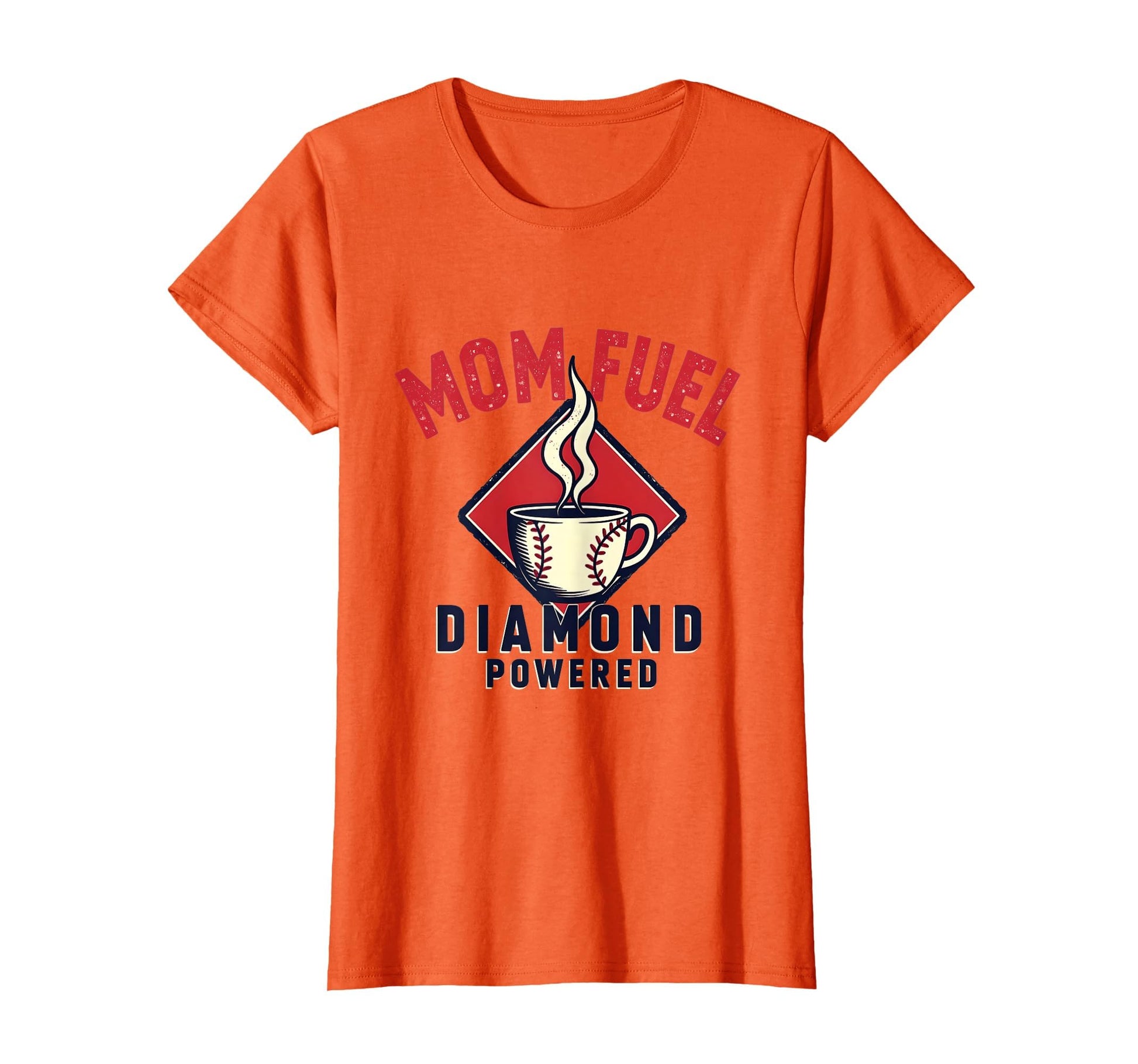 Mom Fuel Diamond Powered Baseball T-Shirt - Graphic Print Men Women - T-Shirt, Sweatshirt, Hoodie