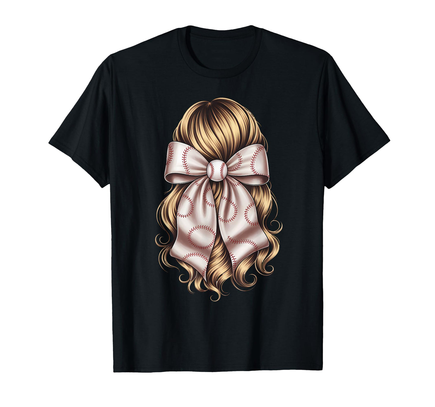 Baseball Coquette Bow Baseball Player T-Shirt - Novelty Apparel Unisex - T-Shirt, Sweatshirt, Hoodie