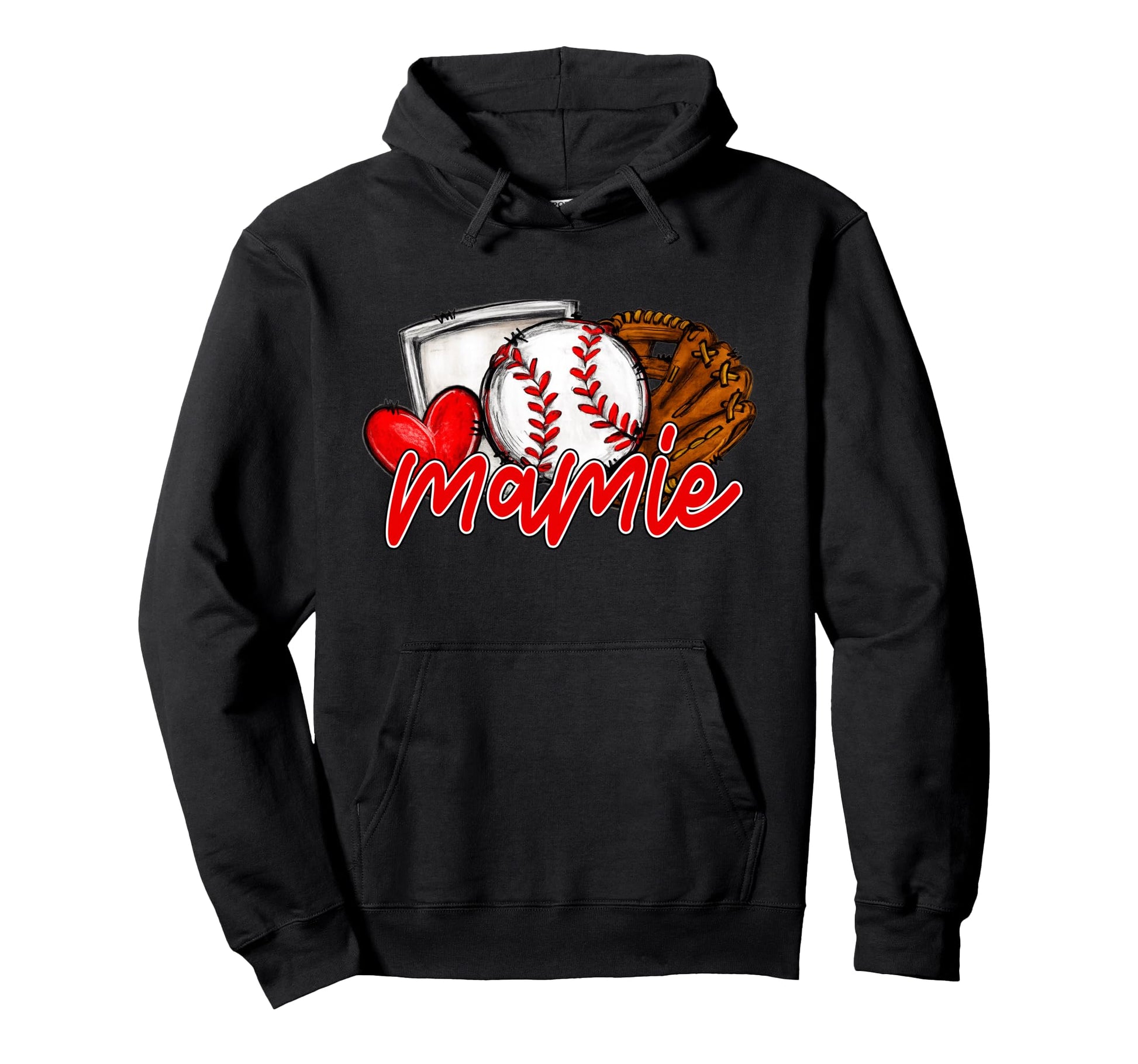 Baseball Mamie Family Matching Players Hoodie - Trendy Graphic for Adults - T-Shirt, Sweatshirt, Hoodie