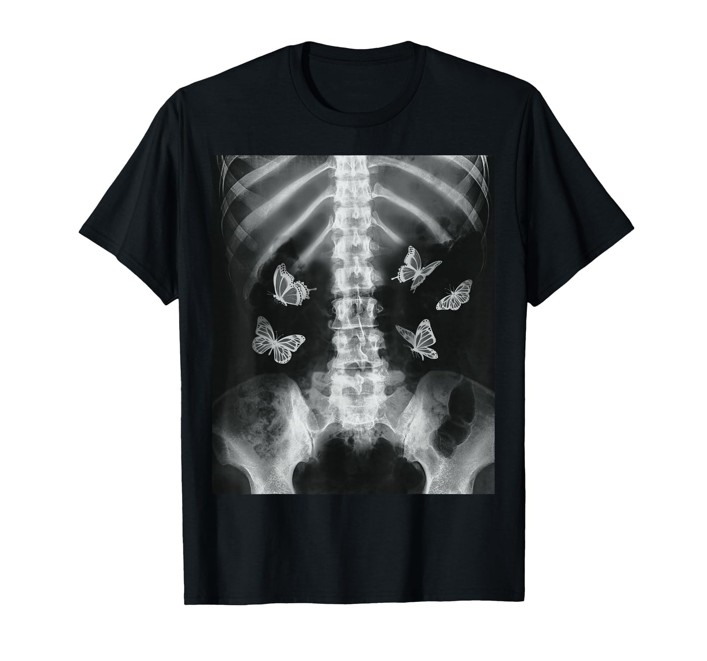Egirl Skeleton Xray Butterfly T-Shirt - Streetwear Style Men Women - T-Shirt, Sweatshirt, Hoodie
