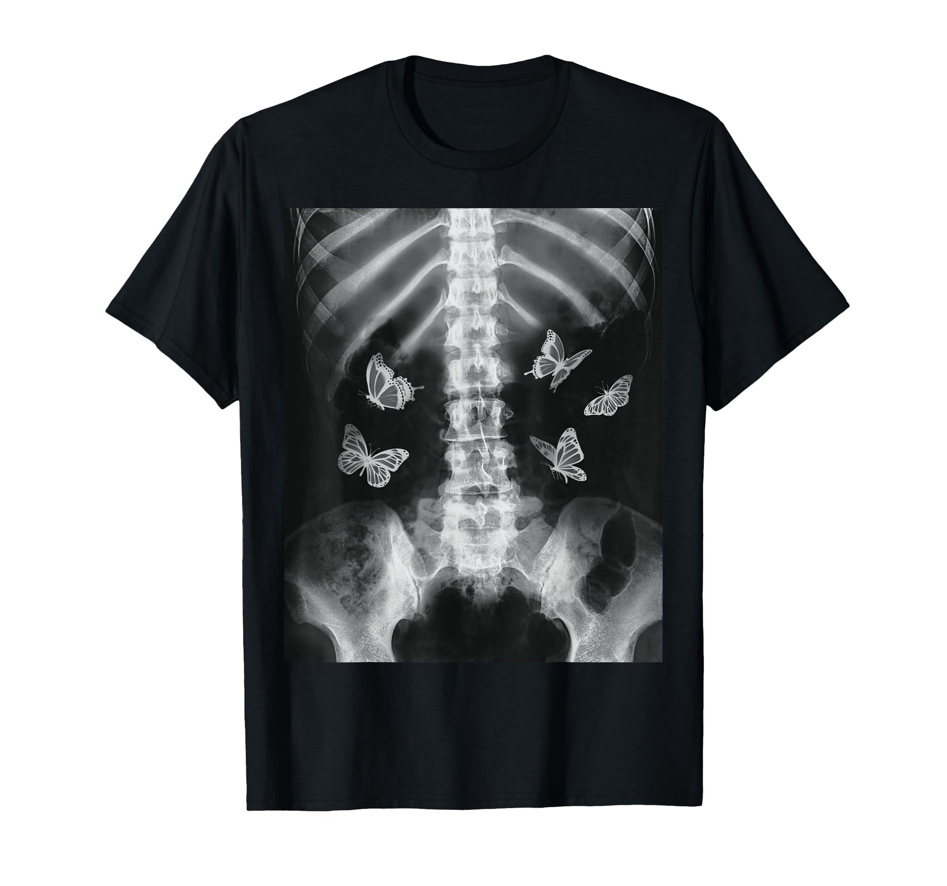 Egirl Skeleton Xray Butterfly T-Shirt - Streetwear Style Men Women - T-Shirt, Sweatshirt, Hoodie