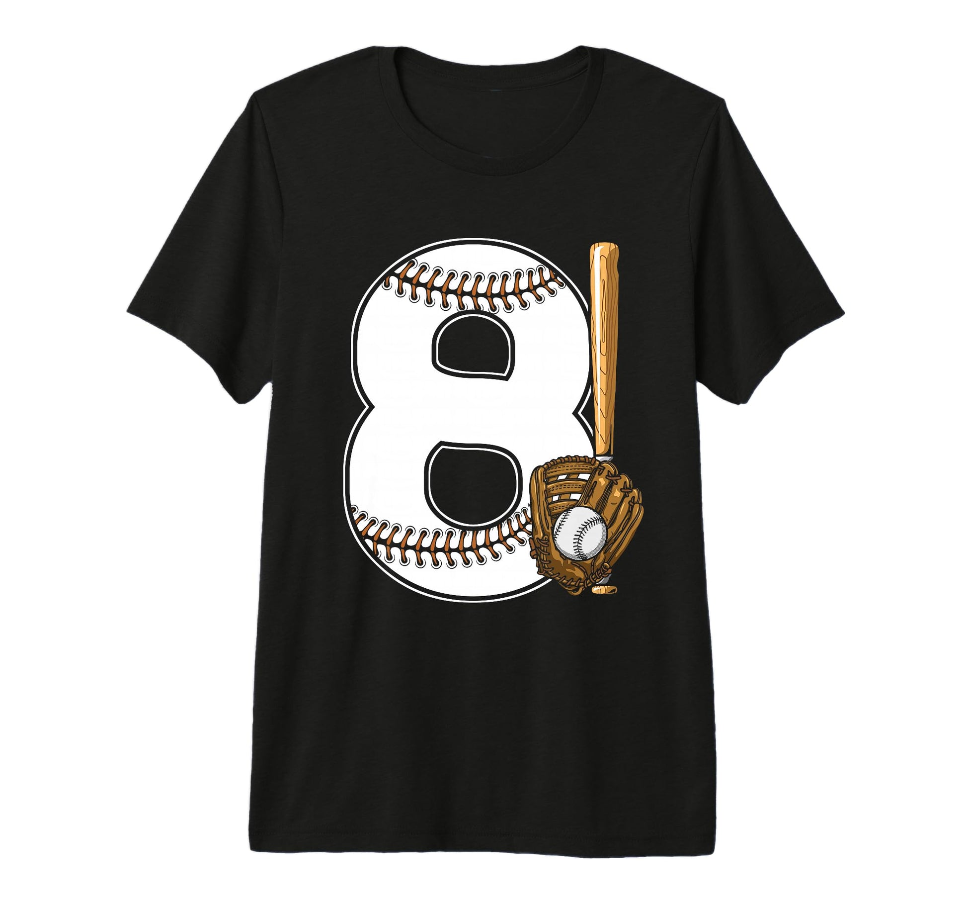Baseball Birthday 8Th Birthday Party T-Shirt - Minimalist Print Unisex - T-Shirt, Sweatshirt, Hoodie