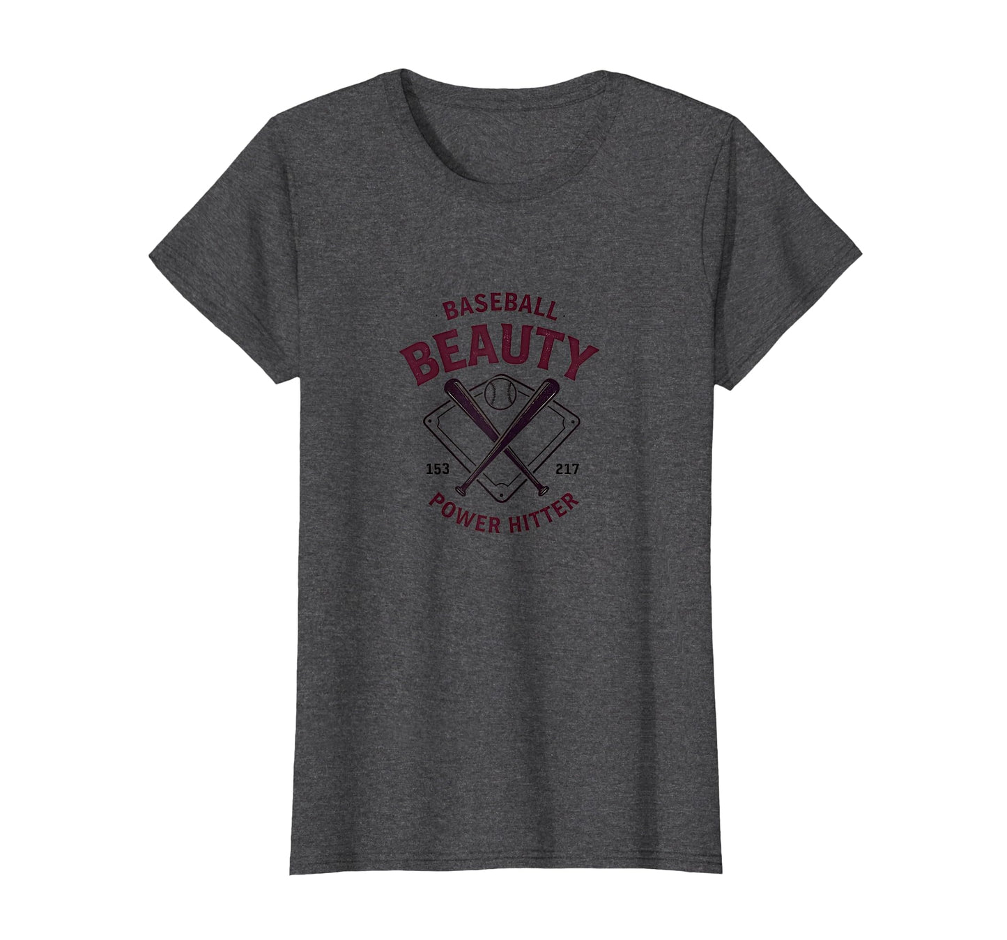 Baseball Beauty Power Hitter T-Shirt - Casual Everyday Wear Men Women - T-Shirt, Sweatshirt, Hoodie