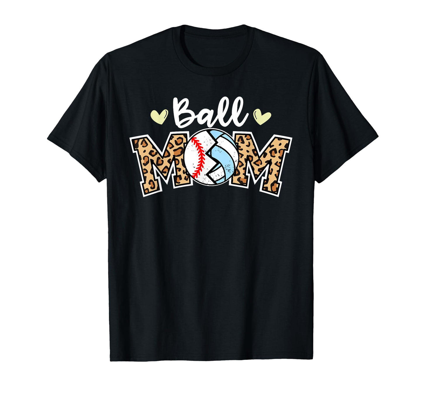 Ball Mom Leopard Funny Baseball T-Shirt - Aesthetic Graphic Unisex - T-Shirt, Sweatshirt, Hoodie