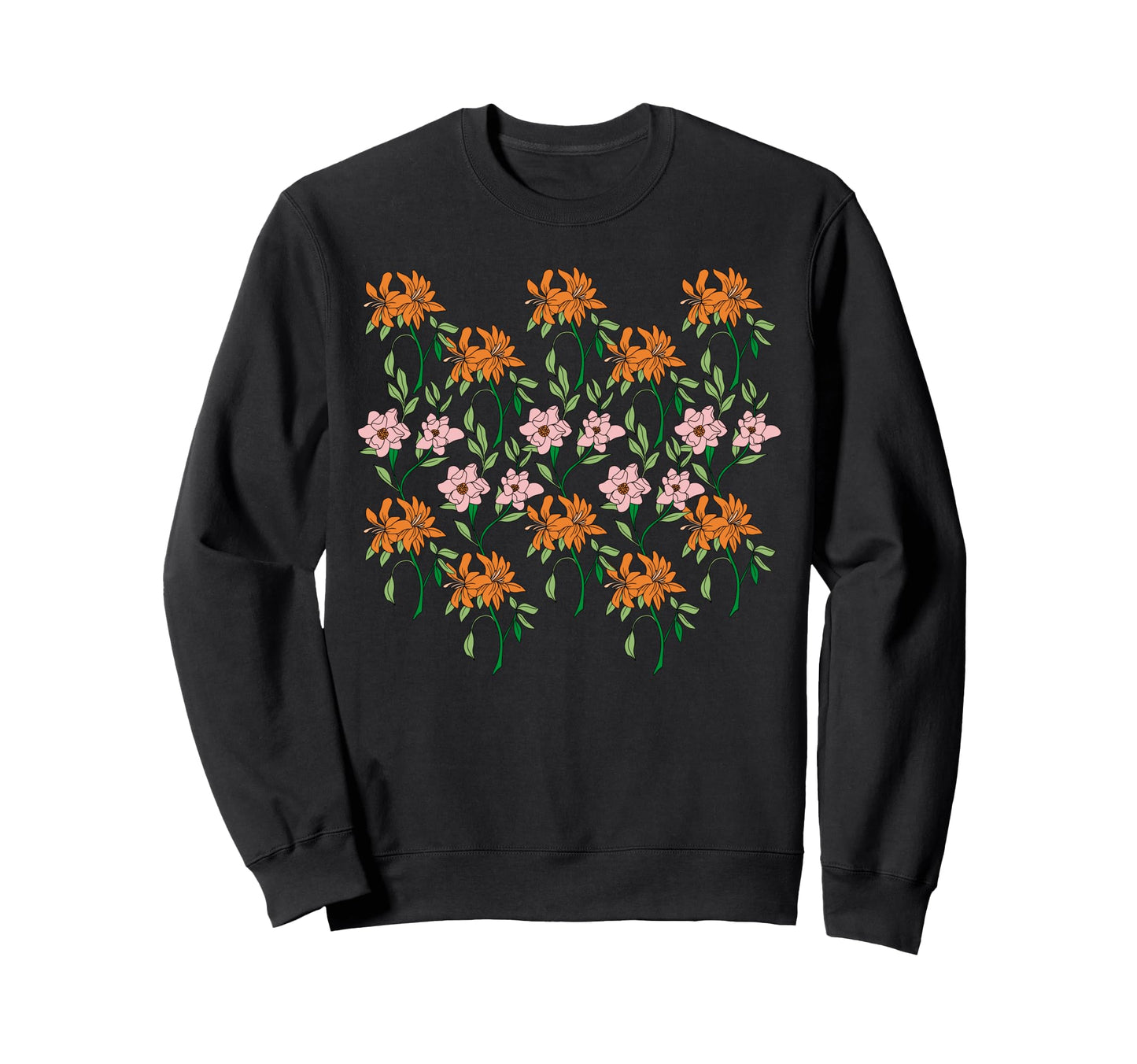 Flowers Pattern Art Gardening Lover Sweatshirt - Trendy Graphic Unisex - T-Shirt, Sweatshirt, Hoodie