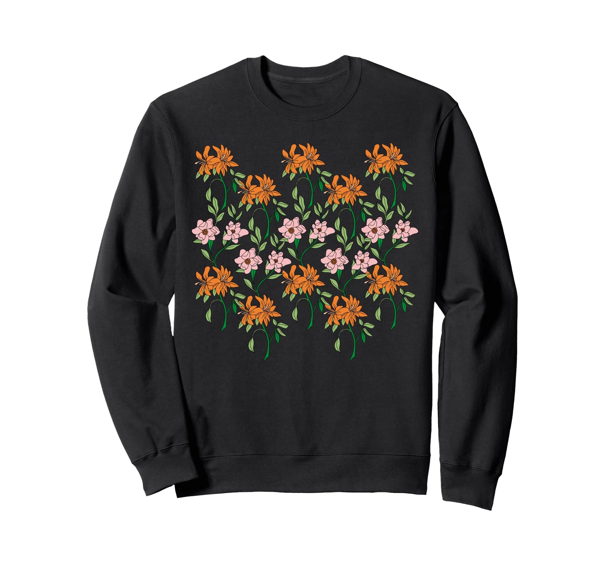 Flowers Pattern Art Gardening Lover Sweatshirt - Trendy Graphic Unisex - T-Shirt, Sweatshirt, Hoodie