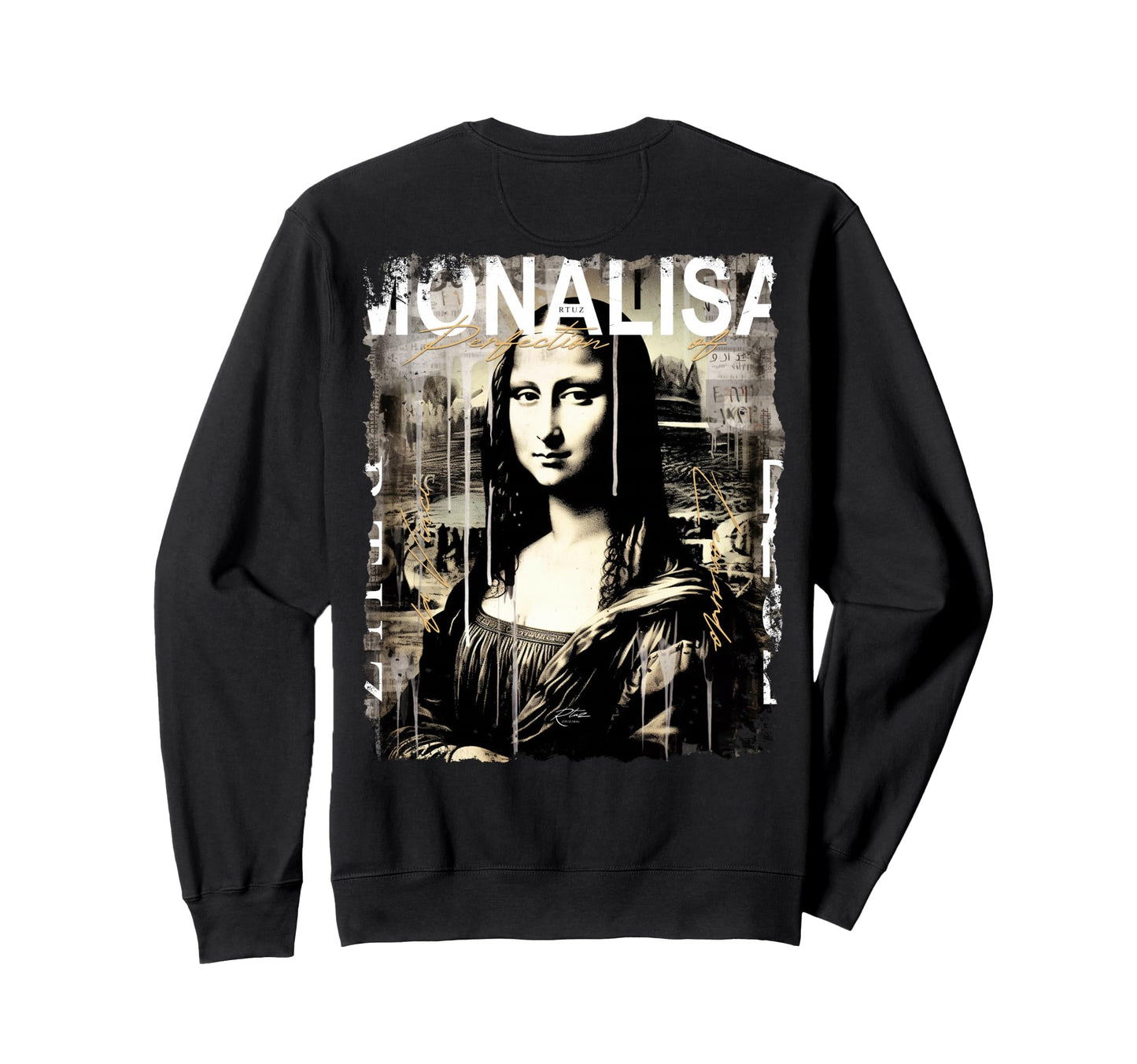 Mona Lisa Art Y2K Back Streetwear Sweatshirt - Fun Novelty Design Men Women - T-Shirt, Sweatshirt, Hoodie
