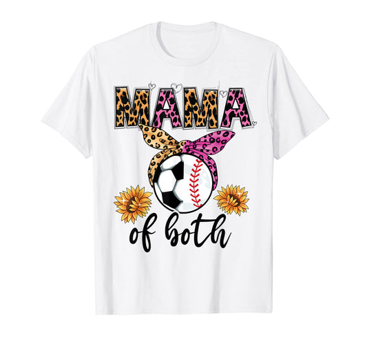 Baseball And Soccer Mama Both Leopard T-Shirt - Custom Art Print for Adults - T-Shirt, Sweatshirt, Hoodie