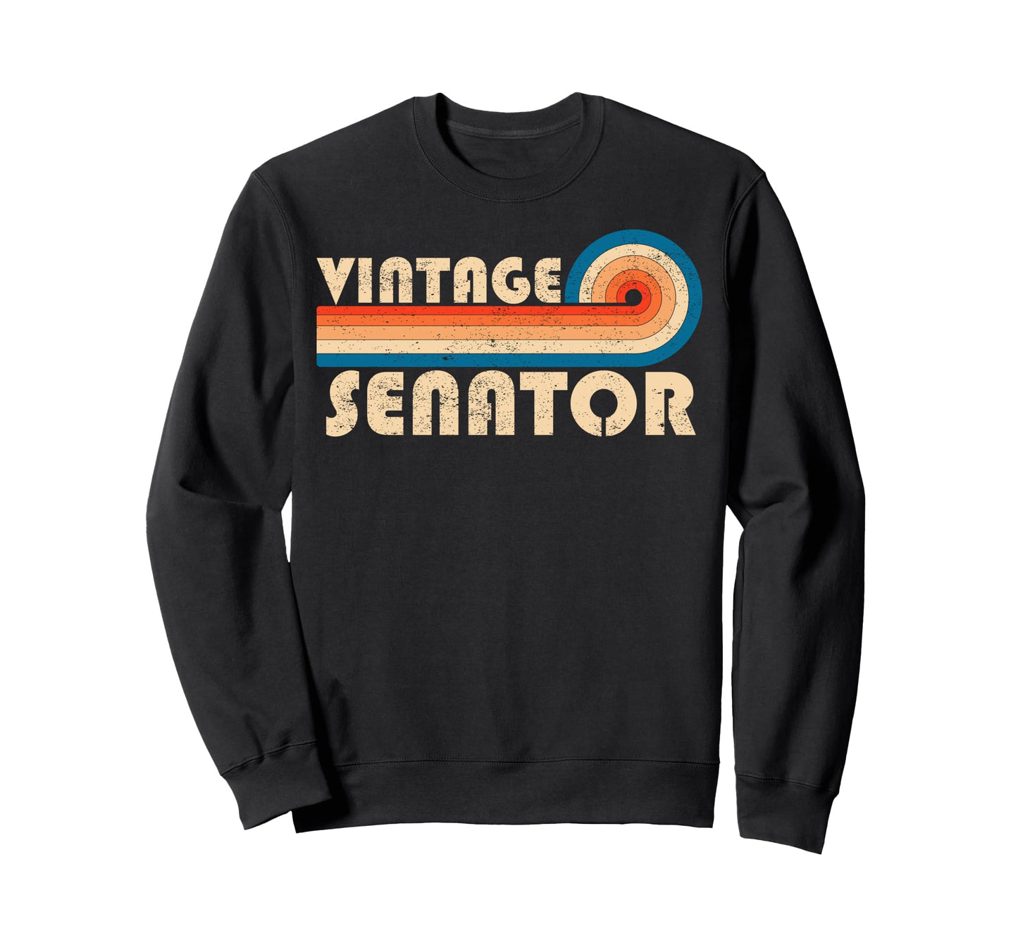Senator 70S 80S Sunset Stripe Sweatshirt - Unique Graphic Men Women - T-Shirt, Sweatshirt, Hoodie