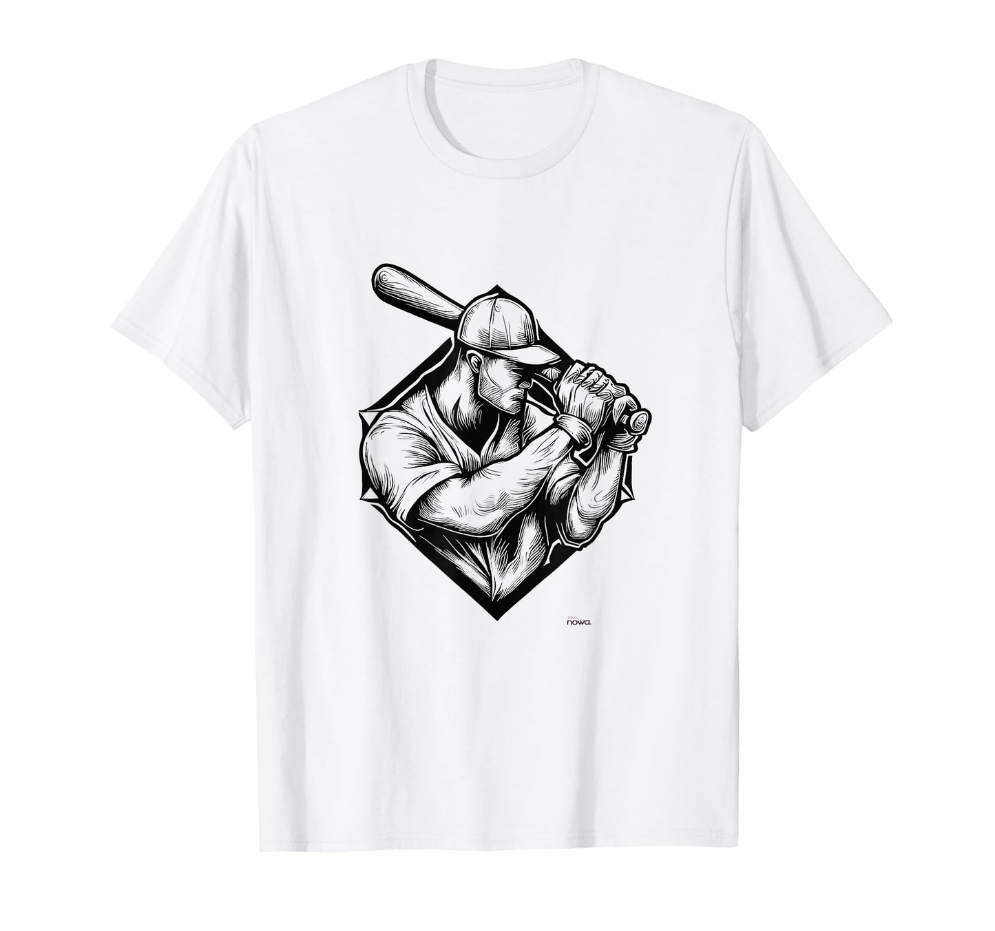 Baseball Batter Cap Waiting To Hit T-Shirt - Custom Art Print for Adults - T-Shirt, Sweatshirt, Hoodie