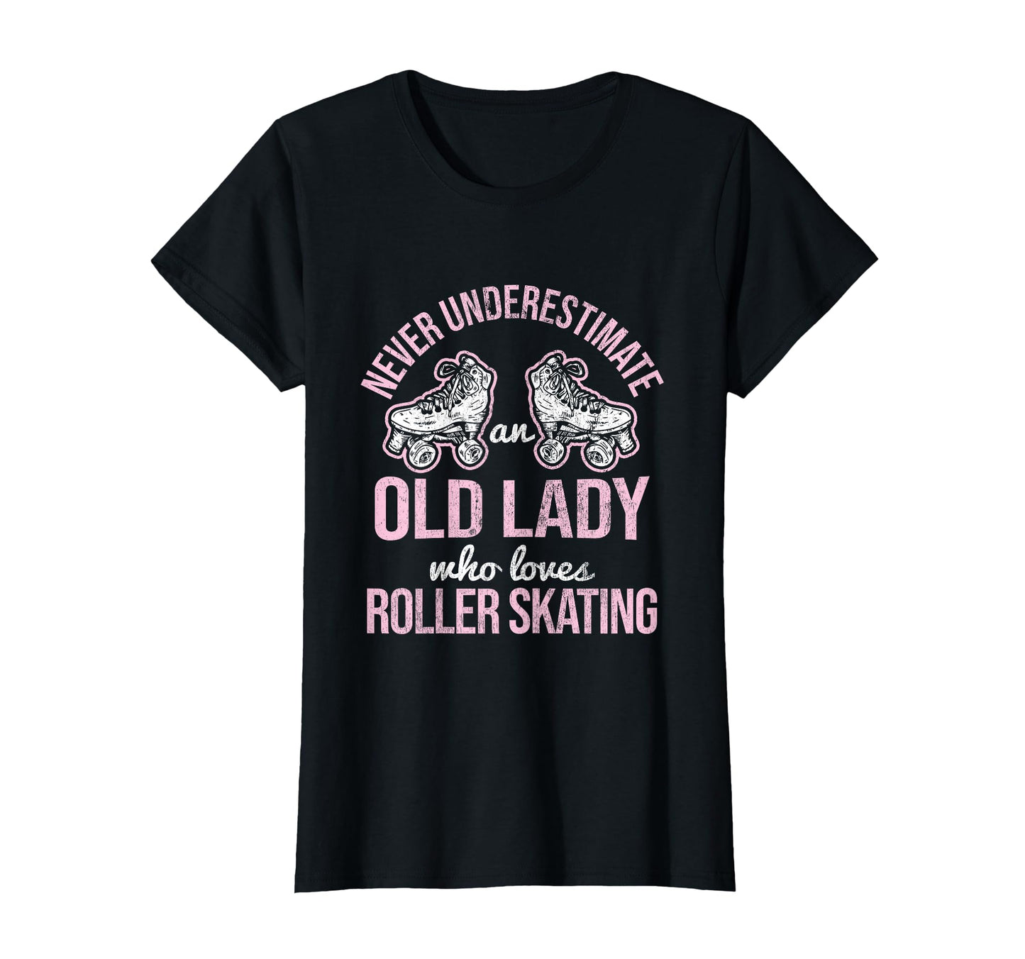 Old Lady Loves Roller Derby Roller T-Shirt - Unique Graphic Men Women - T-Shirt, Sweatshirt, Hoodie
