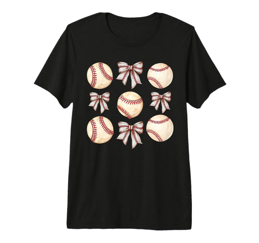 Baseball Coquette Bow Baseball Mom T-Shirt - Streetwear Style Men Women - T-Shirt, Sweatshirt, Hoodie