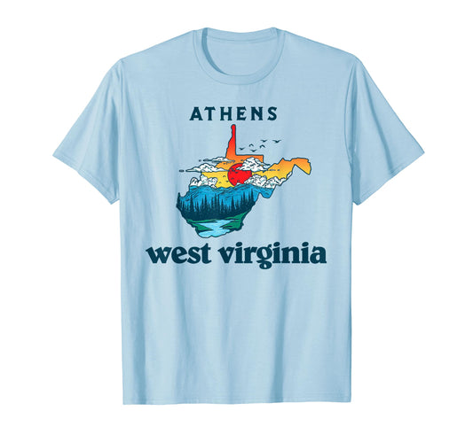 Athens West Virginia Outdoors Mountain T-Shirt - Trendy Graphic Men Women - T-Shirt, Sweatshirt, Hoodie