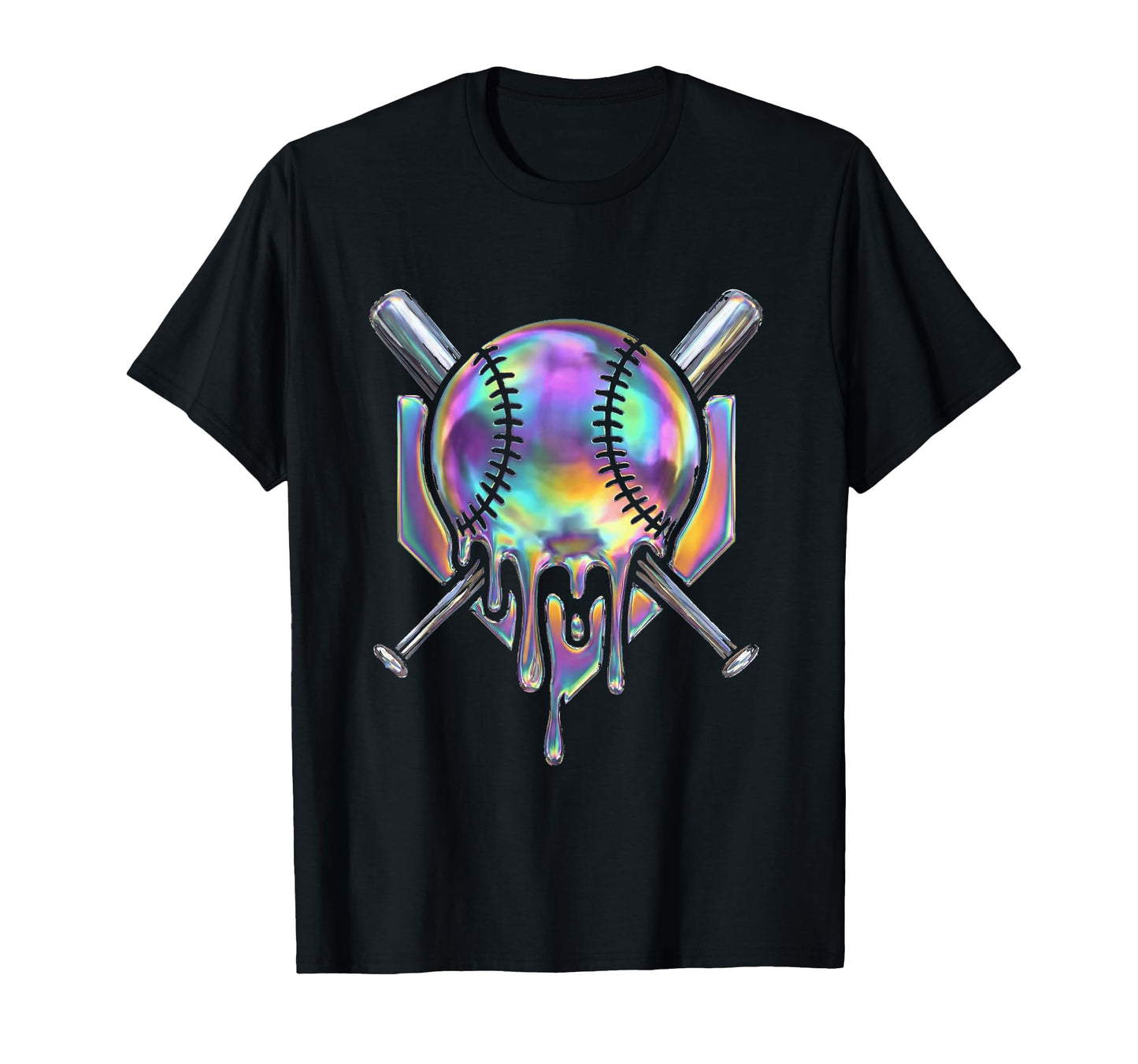 Baseball Drip Ice Cream Dripping T-Shirt - Aesthetic Graphic Unisex - T-Shirt, Sweatshirt, Hoodie