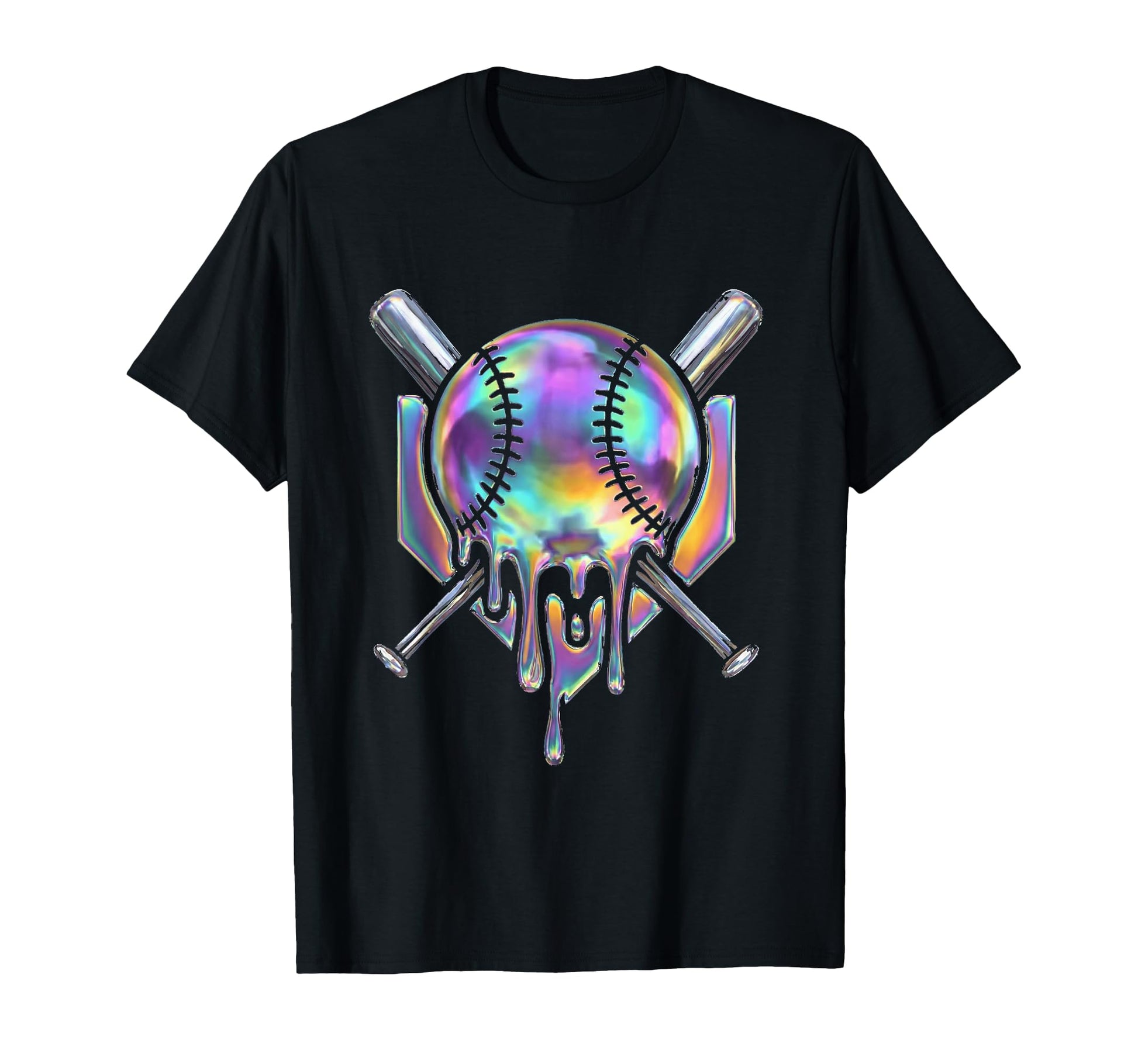 Baseball Drip Ice Cream Dripping T-Shirt - Aesthetic Graphic Unisex - T-Shirt, Sweatshirt, Hoodie