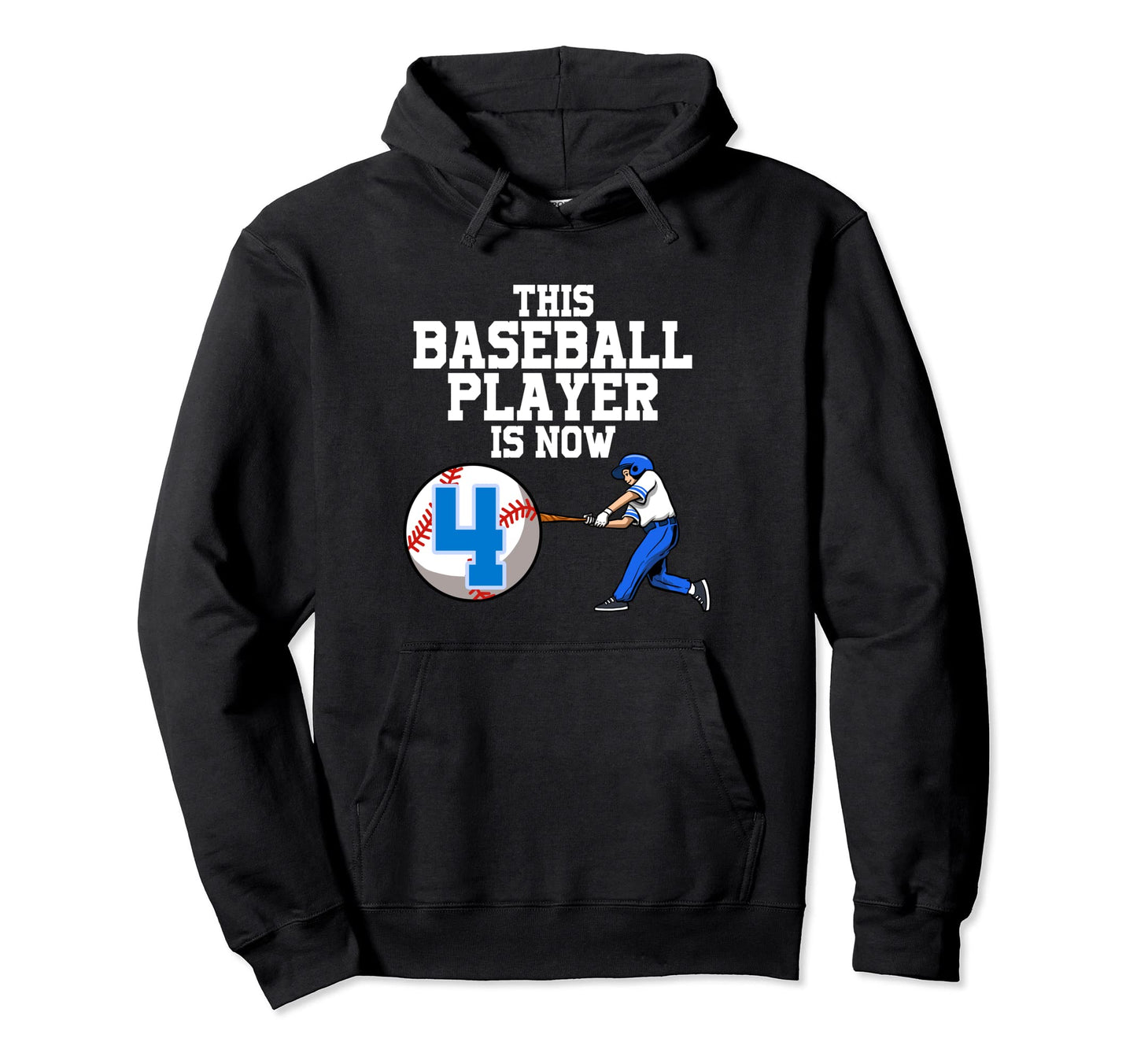 This Baseball Player Is Now 4 Baseball Hoodie - Trendy Graphic Unisex - T-Shirt, Sweatshirt, Hoodie
