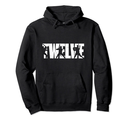 12Th Birthday Baseball 12 Years Old Hoodie - Aesthetic Graphic for Adults - T-Shirt, Sweatshirt, Hoodie