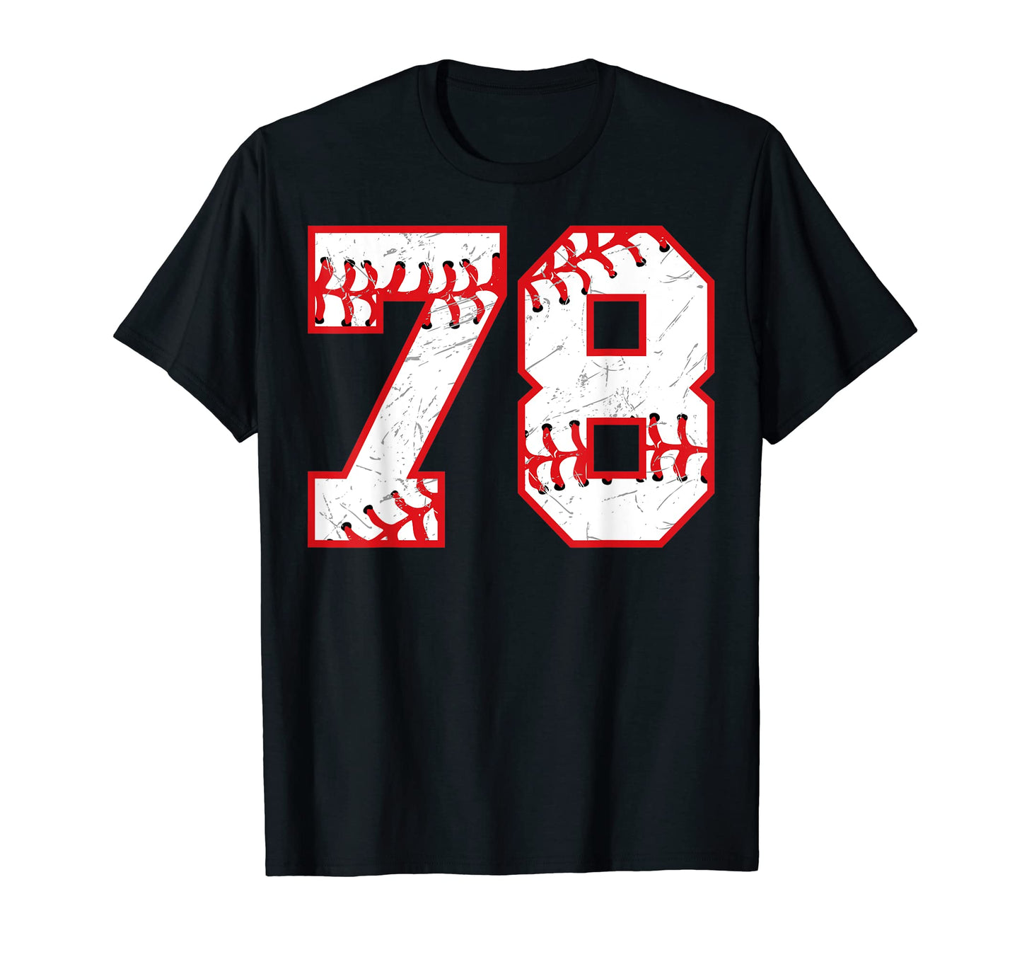 78 Birthday Baseball Theme Bday Party T-Shirt - Minimalist Print Men Women - T-Shirt, Sweatshirt, Hoodie