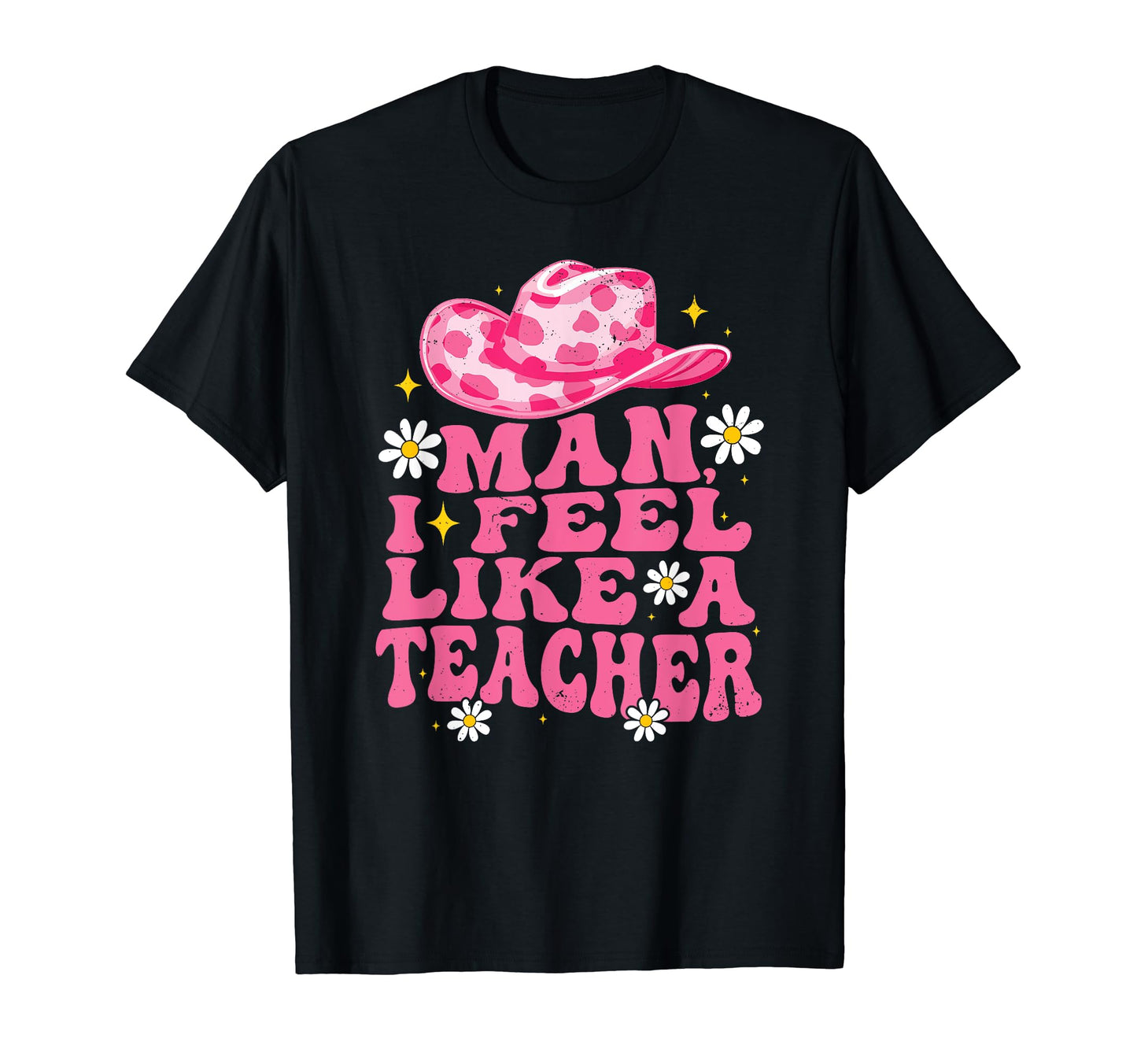 I Feel Like Teacher Groovy Back To T-Shirt - Minimalist Print for Adults - T-Shirt, Sweatshirt, Hoodie
