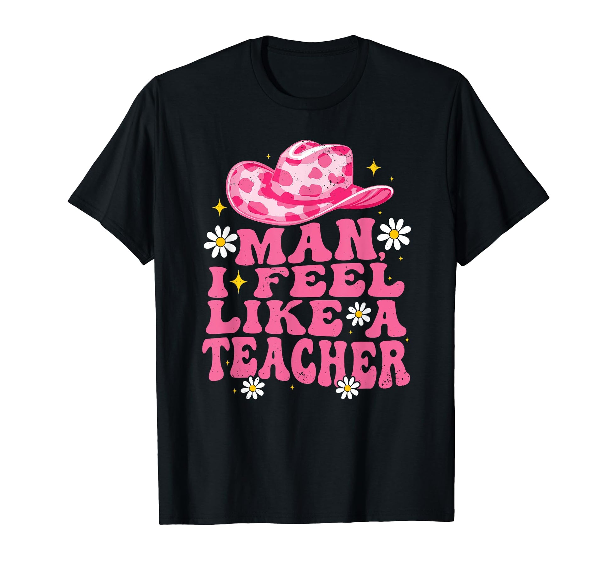 I Feel Like Teacher Groovy Back To T-Shirt - Minimalist Print for Adults - T-Shirt, Sweatshirt, Hoodie