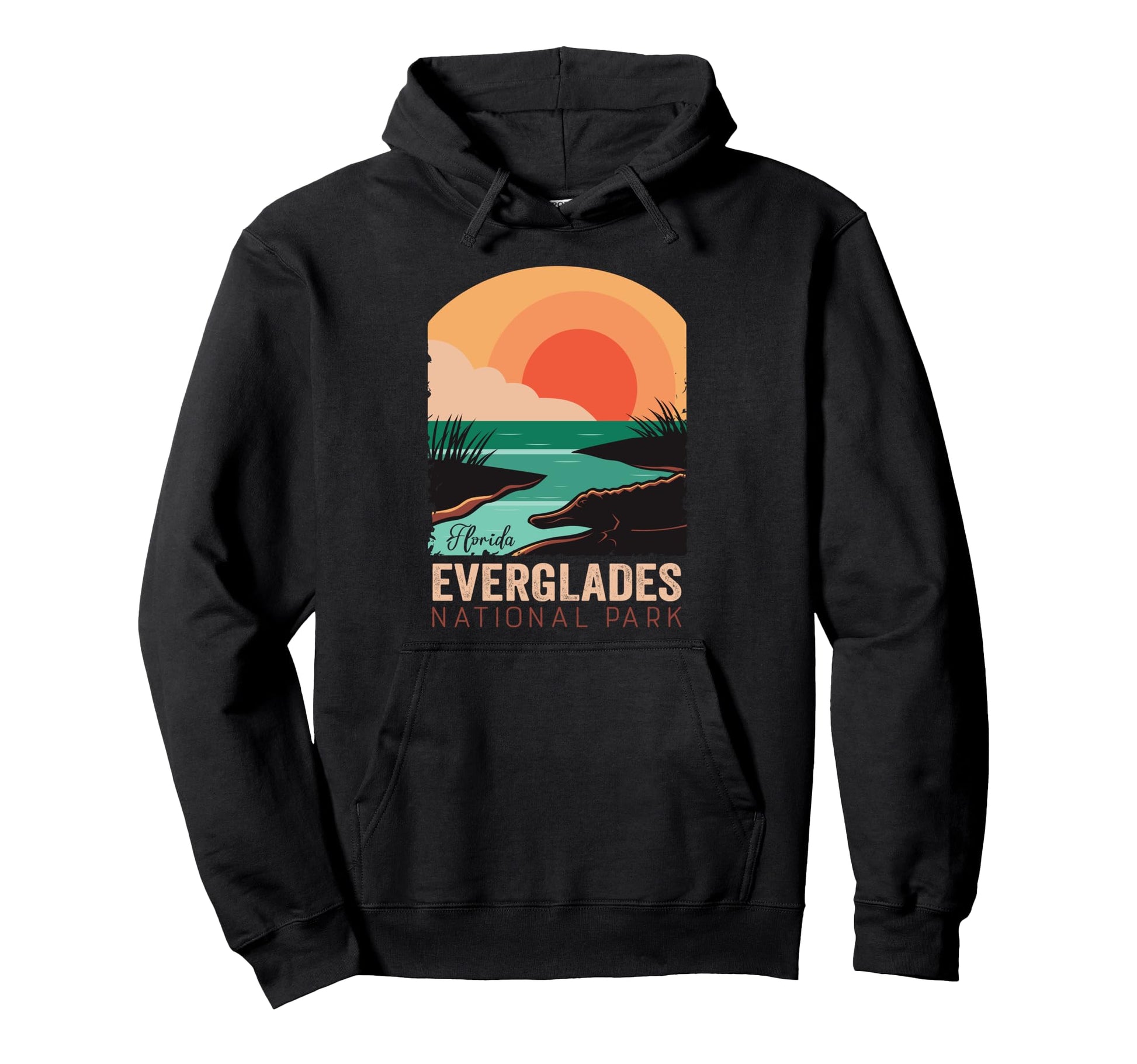 Everglades National Park Alligators Hoodie - Fun Novelty Design for Adults - T-Shirt, Sweatshirt, Hoodie