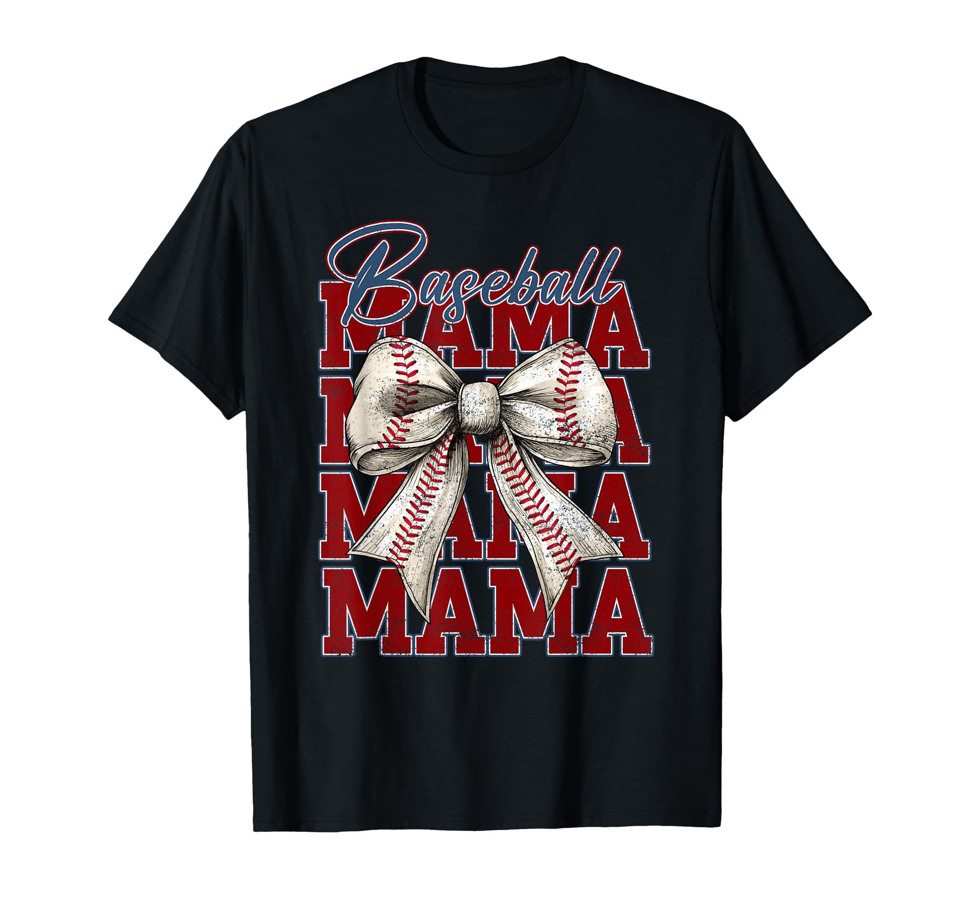Baseball Mama Coquette Bow Game Day T-Shirt - Novelty Apparel for Adults - T-Shirt, Sweatshirt, Hoodie