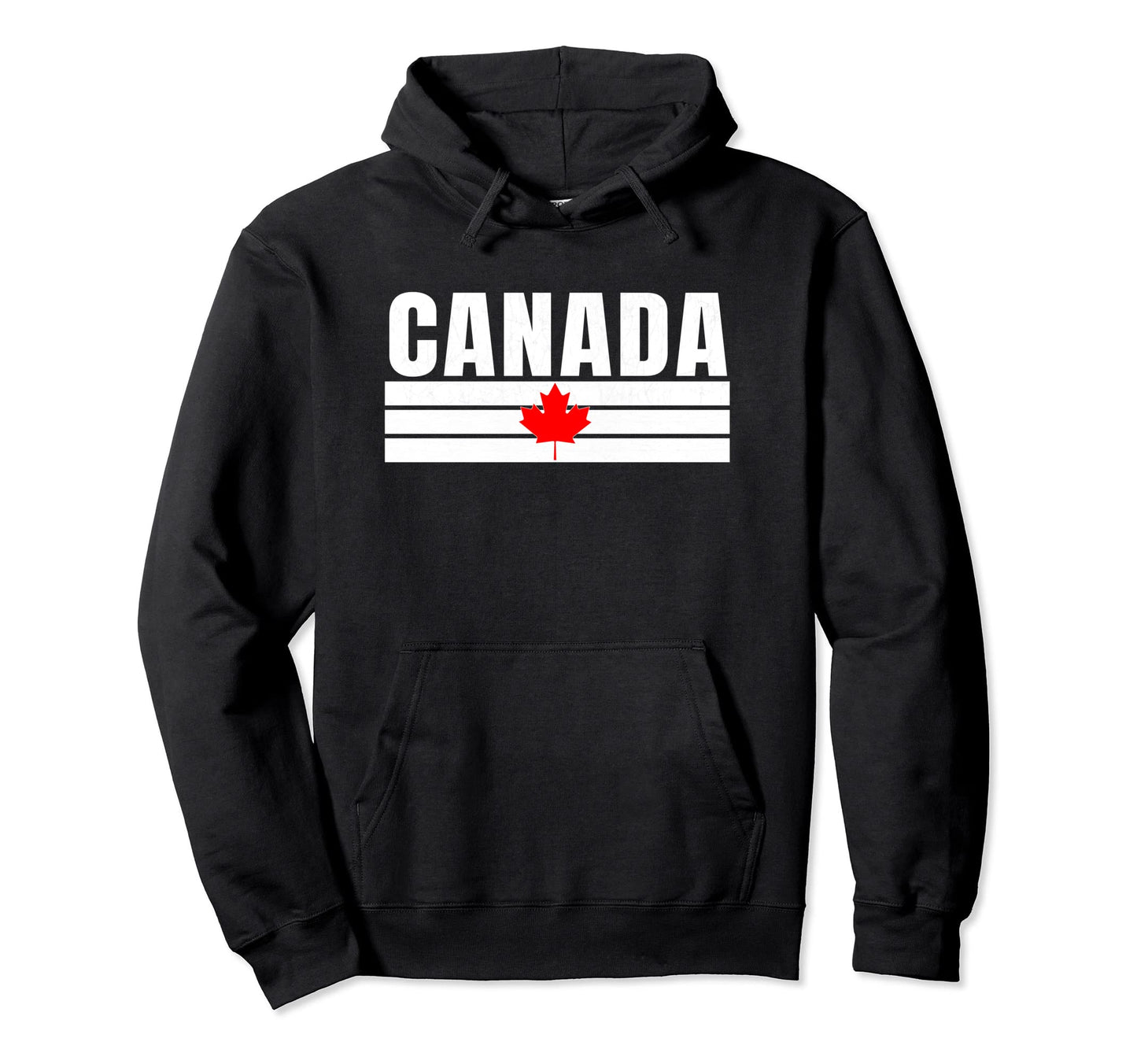 Canada Leaf Red White Canadian Fan Hoodie - Minimalist Print Men Women - T-Shirt, Sweatshirt, Hoodie