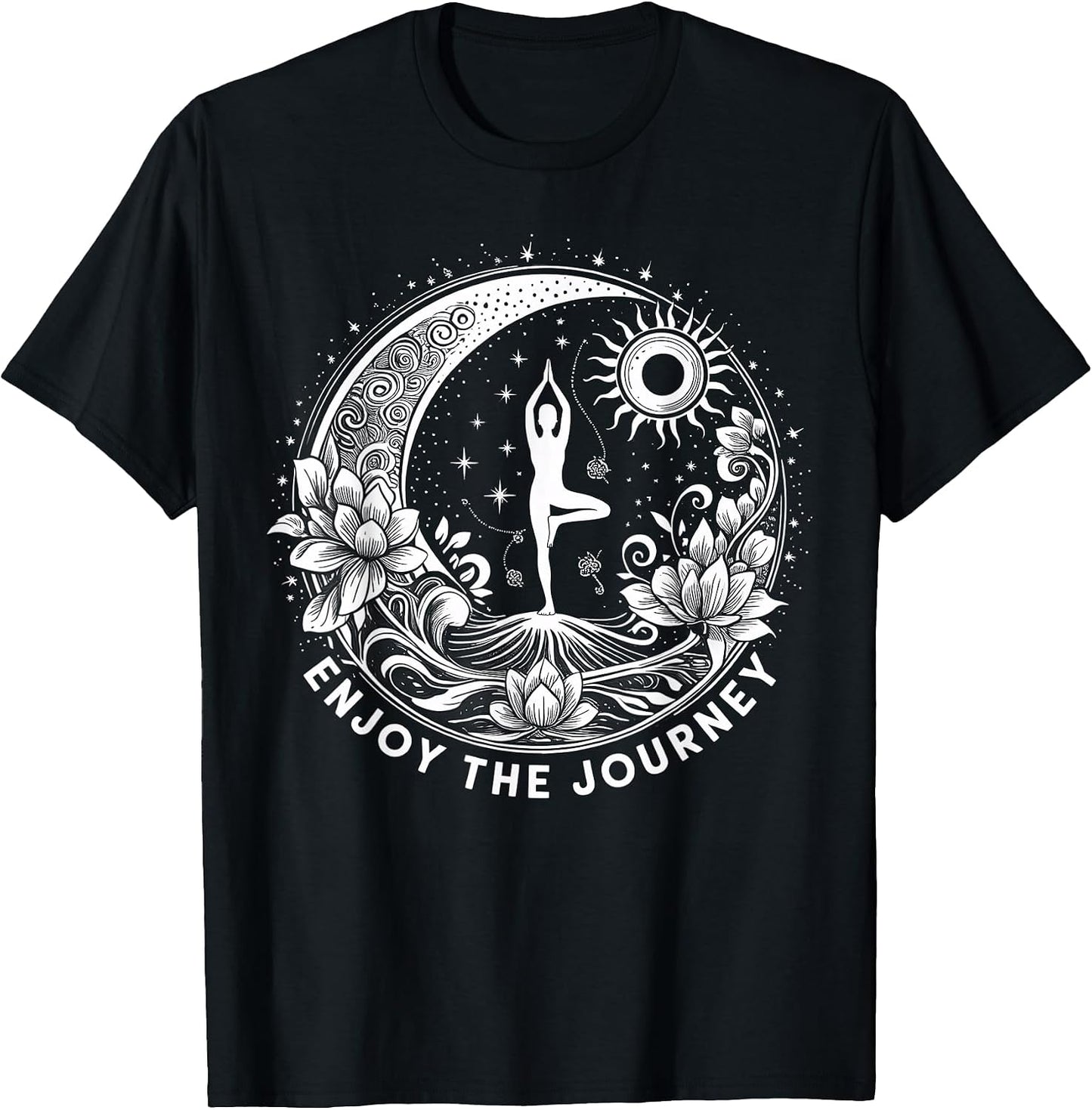 Funny Yoga Enjoy the Journey - Adult & Kids T-Shirts, Sweatshirts & Hoodies apparel design preview 1