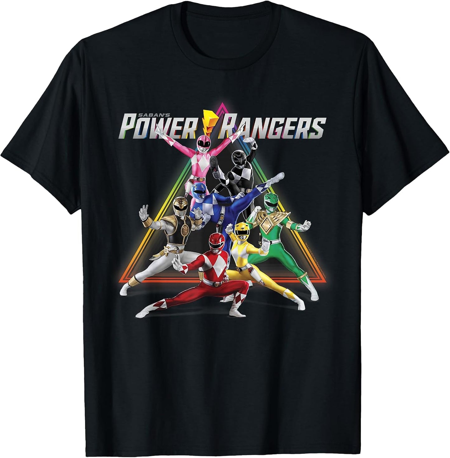 Rainbow Pyramid Retro Action Portrait Small - Adult & Kids T-Shirts, Sweatshirts & Hoodies apparel design preview 1